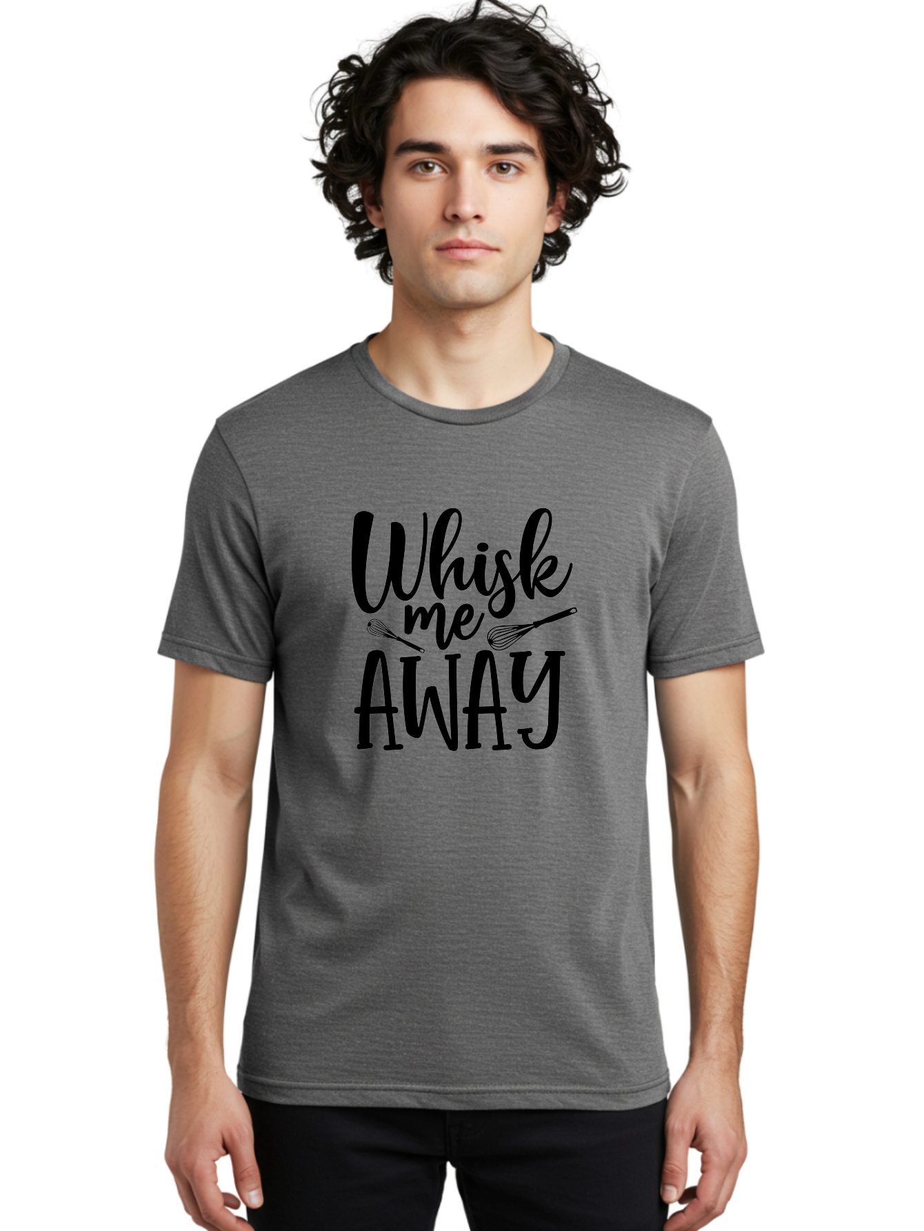 Whisk-Me-Away Men'S Graphic Tee, 100% Cotton, Comfortable Casual Summer Wear, Machine Washable, Baking Inspiration, Cooking Quotes, Kitchen Utensils, Whisk Illustrations, Fun Phrases, Clever Sayings, Culinary Humor, Creative Typography Aab595 6