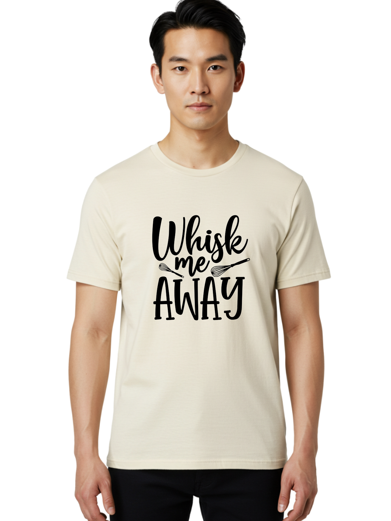 Whisk-Me-Away Men'S Graphic Tee, 100% Cotton, Comfortable Casual Summer Wear, Machine Washable, Baking Inspiration, Cooking Quotes, Kitchen Utensils, Whisk Illustrations, Fun Phrases, Clever Sayings, Culinary Humor, Creative Typography Aab595 8