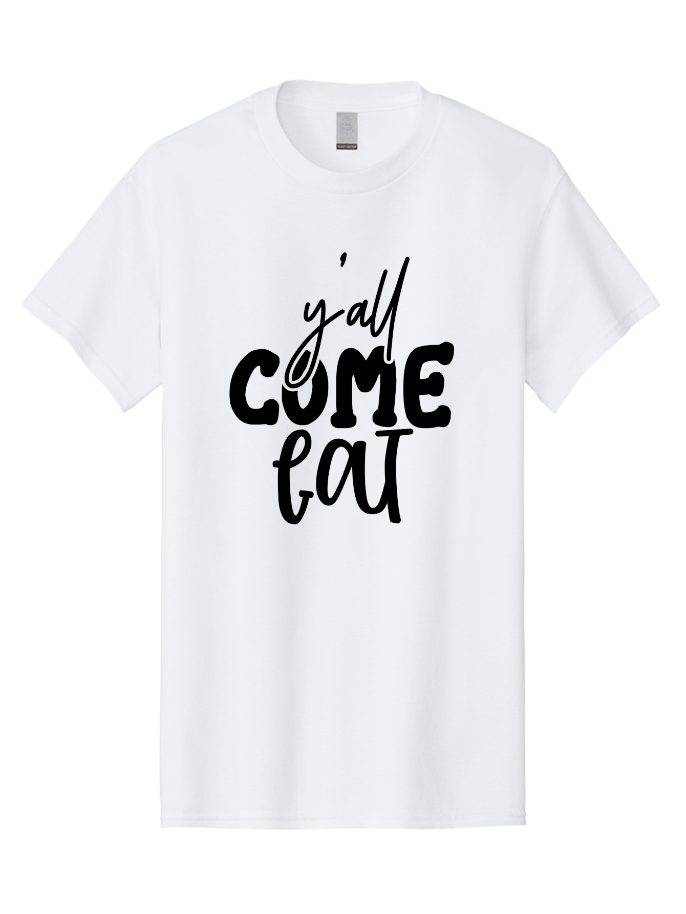 Y-All-Come-Eat-1 Men'S Graphic Tee, 100% Cotton, Comfortable Casual Summer Wear, Machine Washable, Y'All Come Eat, Southern Hospitality, Food Invitation, Casual Dining, Rustic Charm, Welcoming Phrase, Restaurant Sign, Country Style Aab596 3