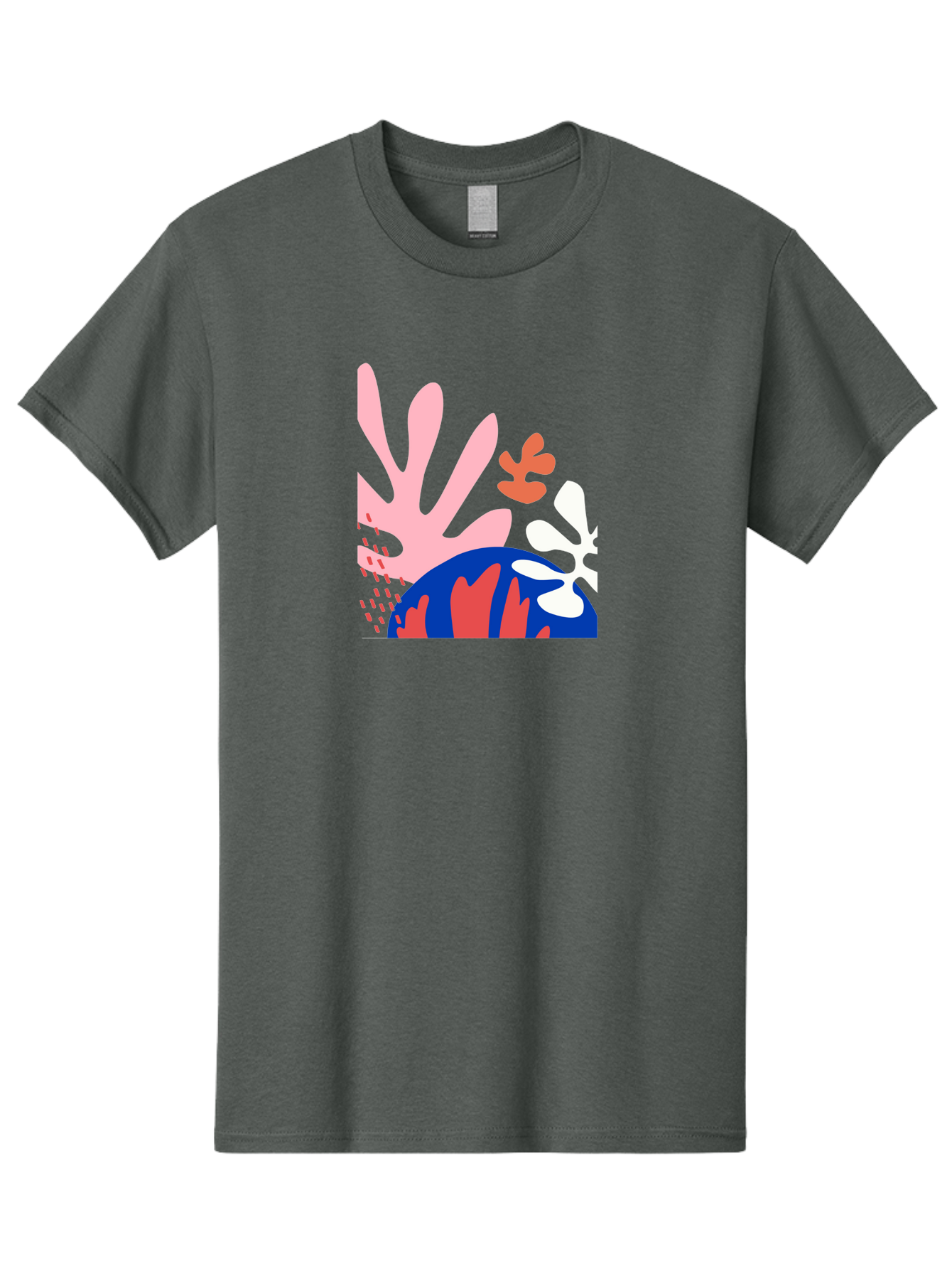 Abstract-Art Men'S Graphic Tee, 100% Cotton, Comfortable Casual Summer Wear, Machine Washable, Abstract Floral Design, Vibrant Colors, Playful Patterns, Blue And Red Globe, Pink Background, Yellow Rectangle, Modern Art, Creative Graphic Aab600 1