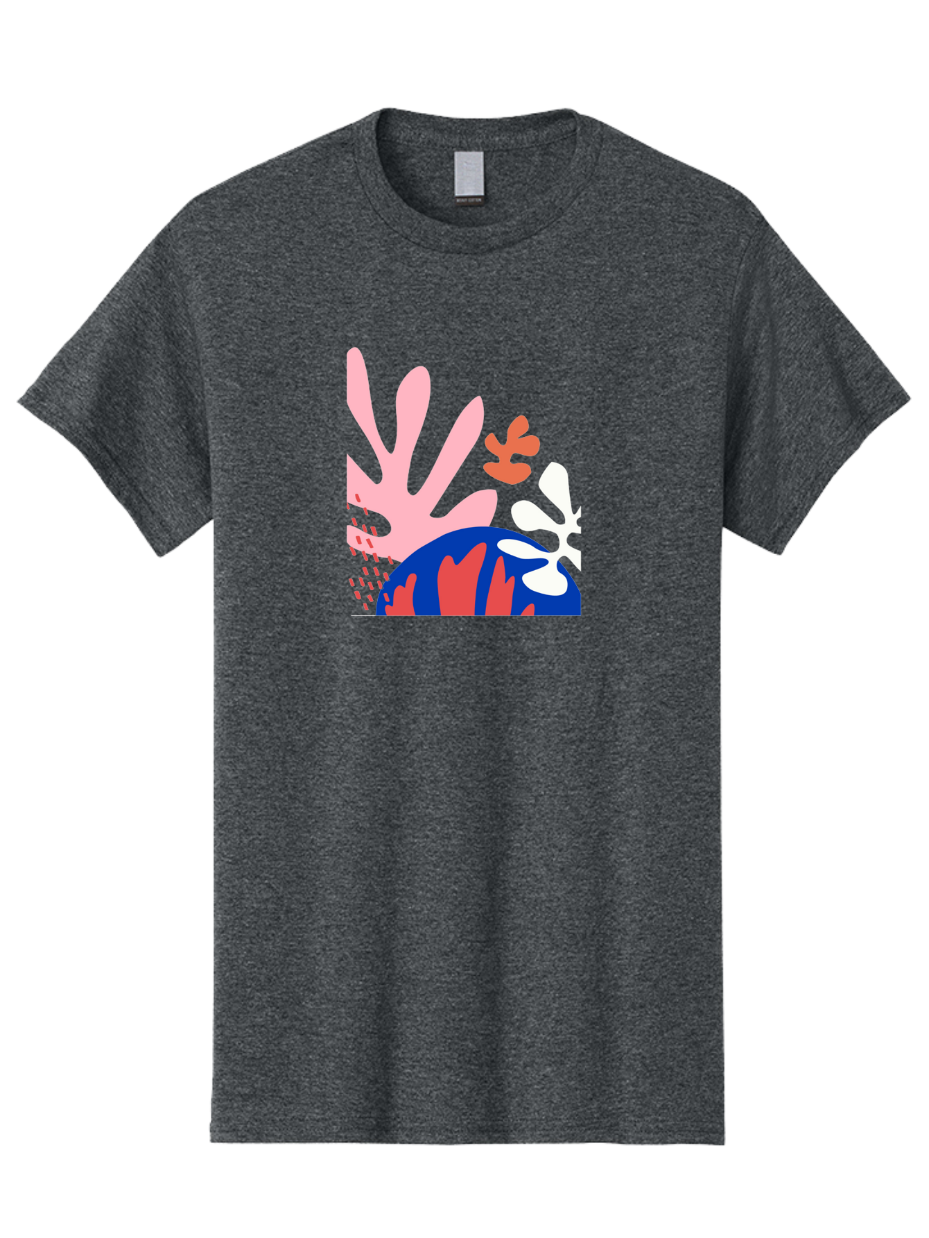 Abstract-Art Men'S Graphic Tee, 100% Cotton, Comfortable Casual Summer Wear, Machine Washable, Abstract Floral Design, Vibrant Colors, Playful Patterns, Blue And Red Globe, Pink Background, Yellow Rectangle, Modern Art, Creative Graphic Aab600 23