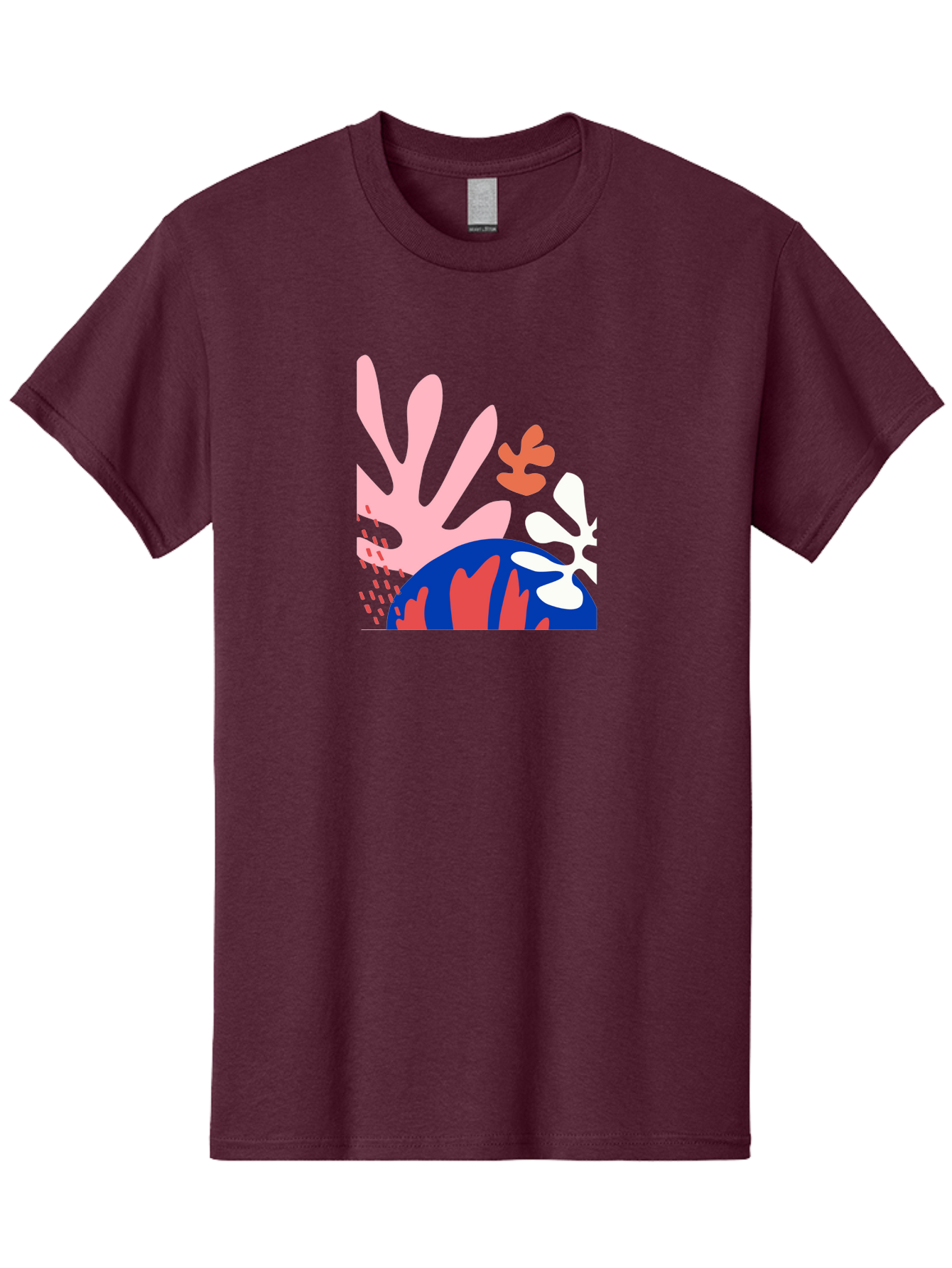 Abstract-Art Men'S Graphic Tee, 100% Cotton, Comfortable Casual Summer Wear, Machine Washable, Abstract Floral Design, Vibrant Colors, Playful Patterns, Blue And Red Globe, Pink Background, Yellow Rectangle, Modern Art, Creative Graphic Aab600 15