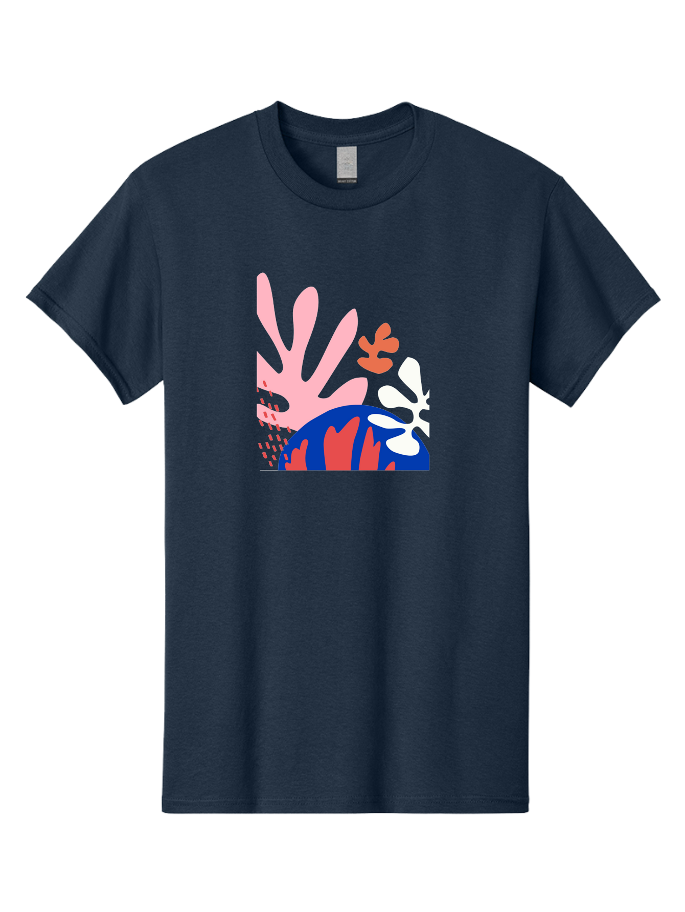 Abstract-Art Men'S Graphic Tee, 100% Cotton, Comfortable Casual Summer Wear, Machine Washable, Abstract Floral Design, Vibrant Colors, Playful Patterns, Blue And Red Globe, Pink Background, Yellow Rectangle, Modern Art, Creative Graphic Aab600 27