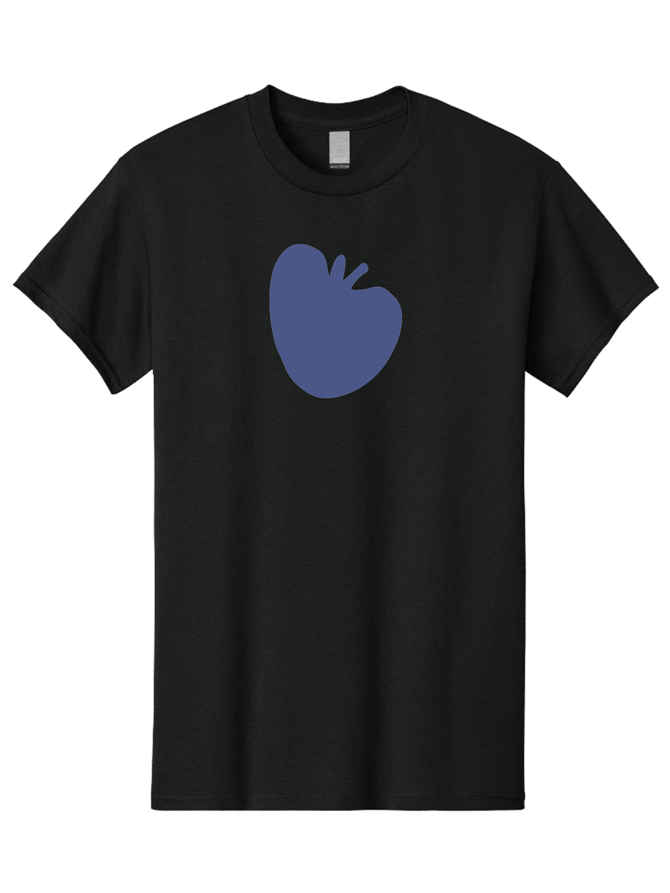 Blue-Apple-1 Men'S Graphic Tee, 100% Cotton, Comfortable Casual Summer Wear, Machine Washable, Purple Apple, Simple Design, Minimalist Logo, Fruit Symbol, Clean Graphics, Modern Illustration Aab603 11