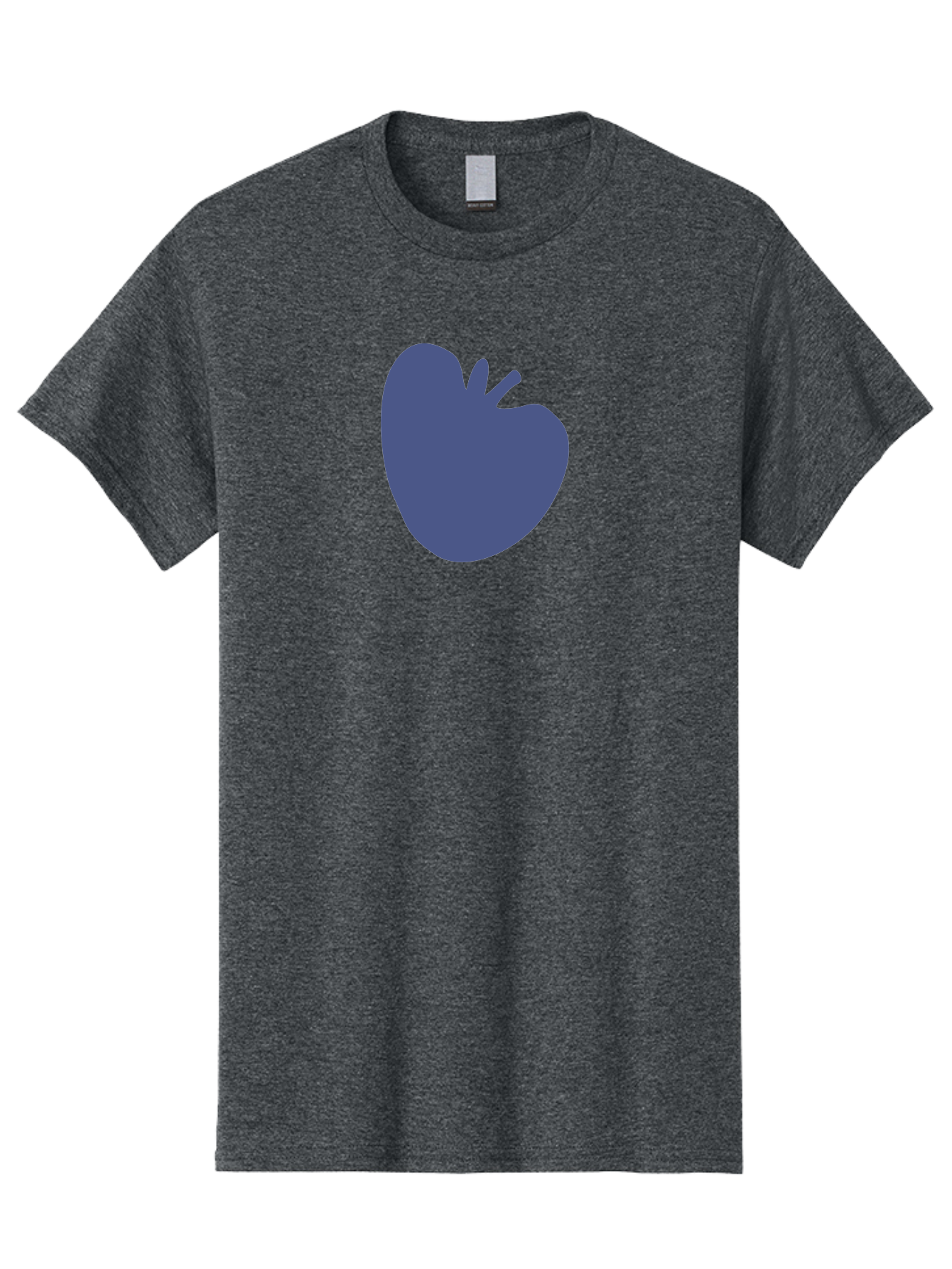 Blue-Apple-1 Men'S Graphic Tee, 100% Cotton, Comfortable Casual Summer Wear, Machine Washable, Purple Apple, Simple Design, Minimalist Logo, Fruit Symbol, Clean Graphics, Modern Illustration Aab603 21