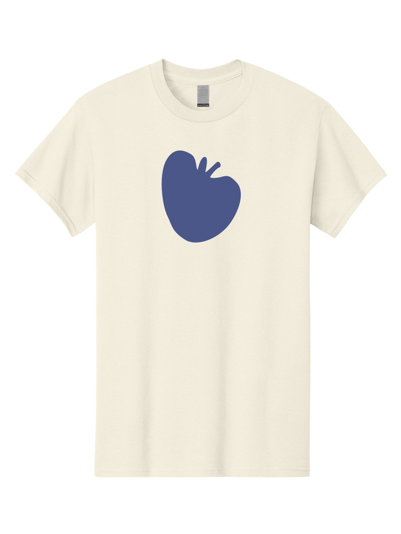 Blue-Apple-1 Men'S Graphic Tee, 100% Cotton, Comfortable Casual Summer Wear, Machine Washable, Purple Apple, Simple Design, Minimalist Logo, Fruit Symbol, Clean Graphics, Modern Illustration Aab603 27