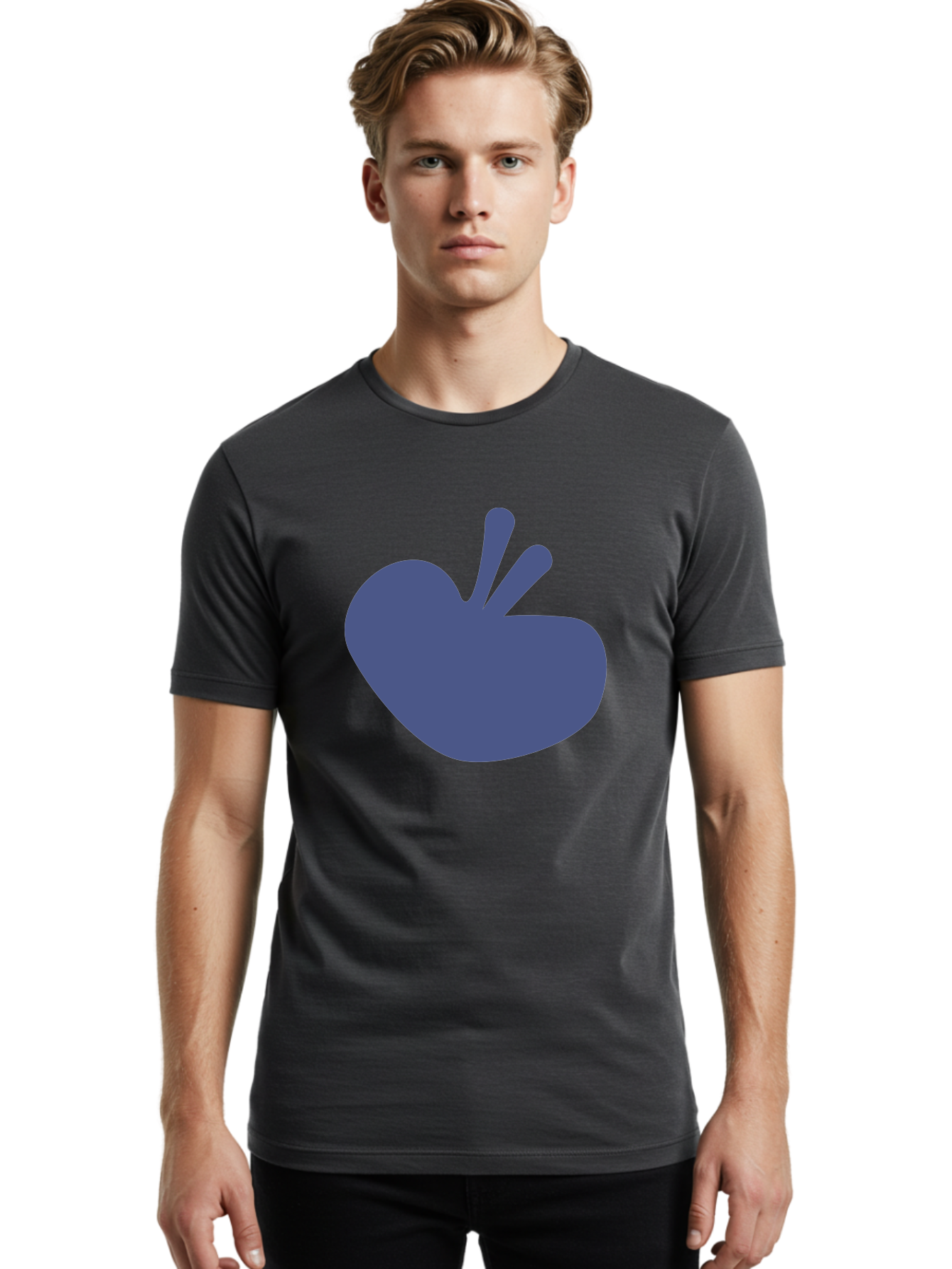 Hand-Heart Men'S Graphic Tee, 100% Cotton, Comfortable Casual Summer Wear, Machine Washable, Hand Gesture, Two Fingers Up, Peace Sign, Friendship Symbol, Love, Care, Affection, Kindness, Peace Aab620 24