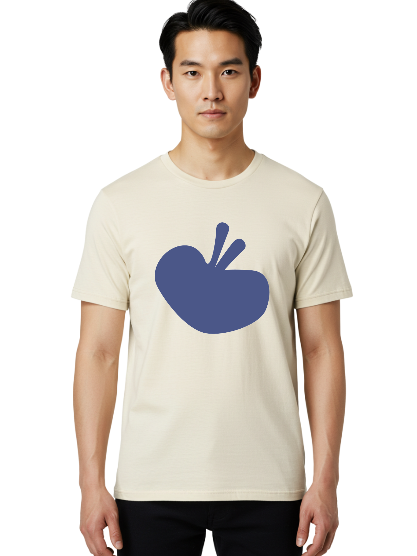 Hand-Heart Men'S Graphic Tee, 100% Cotton, Comfortable Casual Summer Wear, Machine Washable, Hand Gesture, Two Fingers Up, Peace Sign, Friendship Symbol, Love, Care, Affection, Kindness, Peace Aab620 20