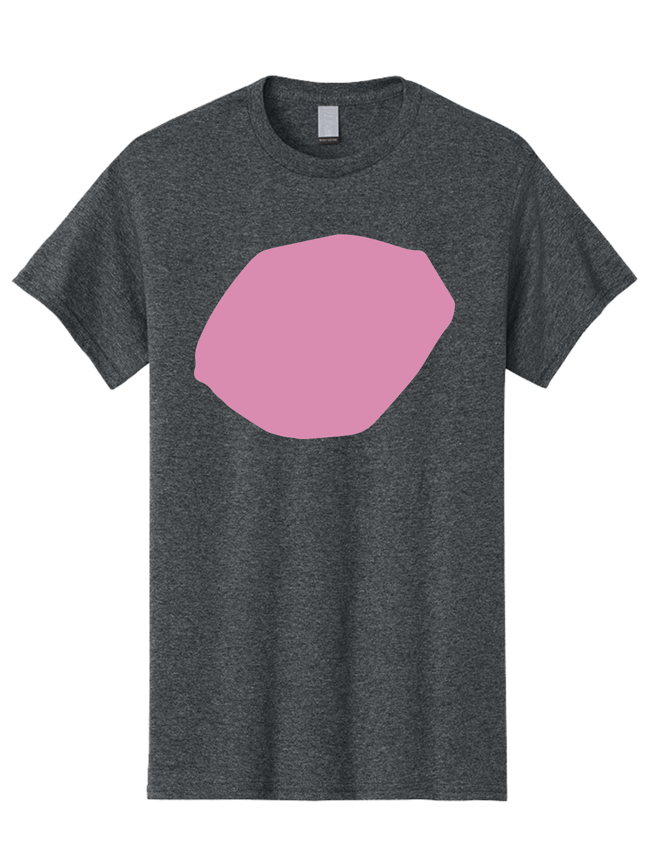 Pink-Shape-1 Men'S Graphic Tee, 100% Cotton, Comfortable Casual Summer Wear, Machine Washable, Pink Abstract Shape, Geometric Form, Pastel Color, Modern Design, Simple Composition, Artistic Element, Digital Art Aab628 19