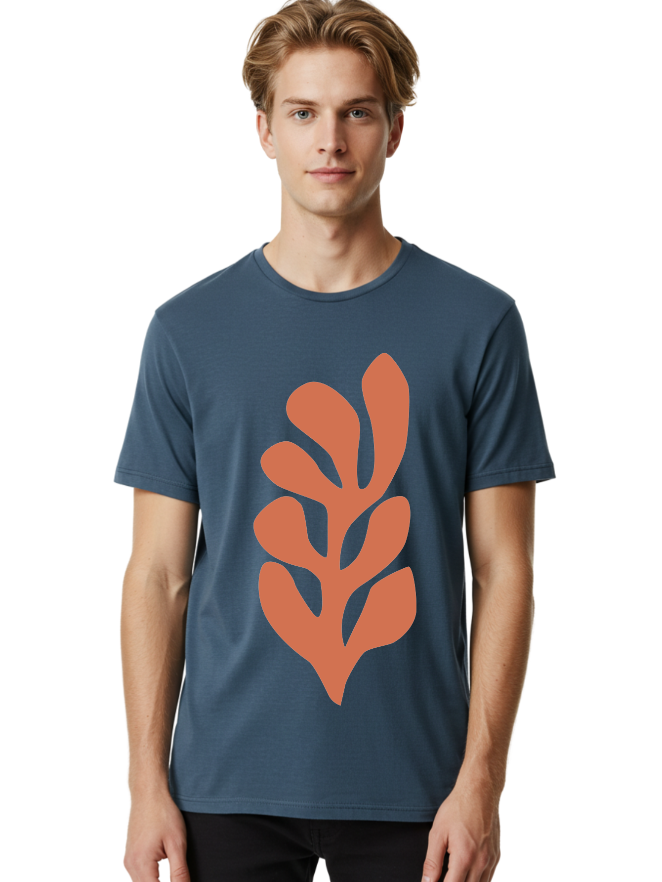 Seaweed-Silhouette-1 Men'S Graphic Tee, 100% Cotton, Comfortable Casual Summer Wear, Machine Washable, Pink Seaweed Illustration, Coral Reef, Ocean Flora, Underwater Plants, Aquatic Life, Coral Seaweed Aab633 16