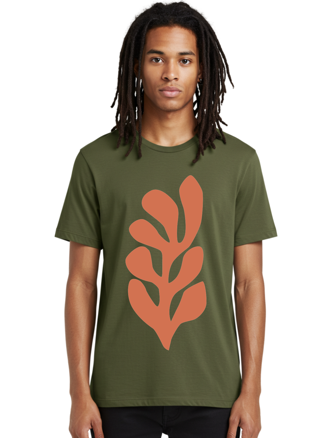 Seaweed-Silhouette-1 Men'S Graphic Tee, 100% Cotton, Comfortable Casual Summer Wear, Machine Washable, Pink Seaweed Illustration, Coral Reef, Ocean Flora, Underwater Plants, Aquatic Life, Coral Seaweed Aab633 4