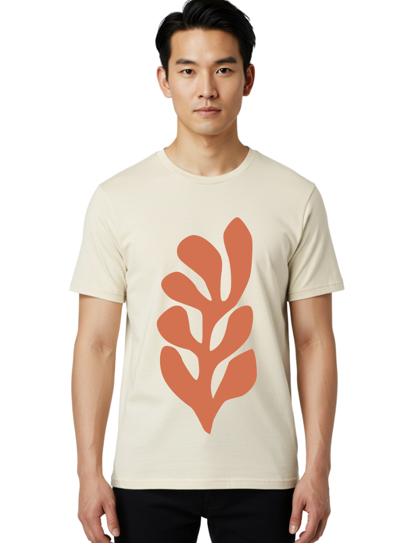 Seaweed-Silhouette-1 Men'S Graphic Tee, 100% Cotton, Comfortable Casual Summer Wear, Machine Washable, Pink Seaweed Illustration, Coral Reef, Ocean Flora, Underwater Plants, Aquatic Life, Coral Seaweed Aab633 8