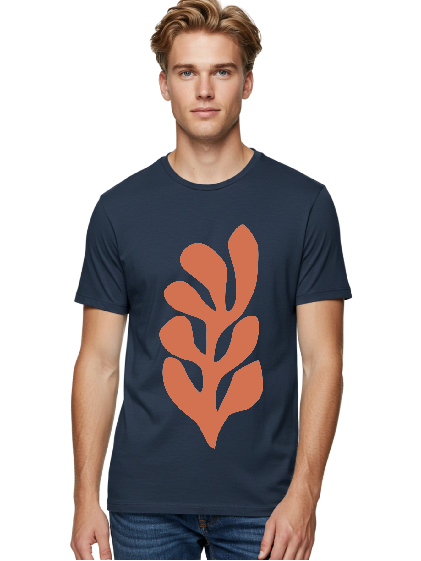 Seaweed-Silhouette-1 Men'S Graphic Tee, 100% Cotton, Comfortable Casual Summer Wear, Machine Washable, Pink Seaweed Illustration, Coral Reef, Ocean Flora, Underwater Plants, Aquatic Life, Coral Seaweed Aab633 18