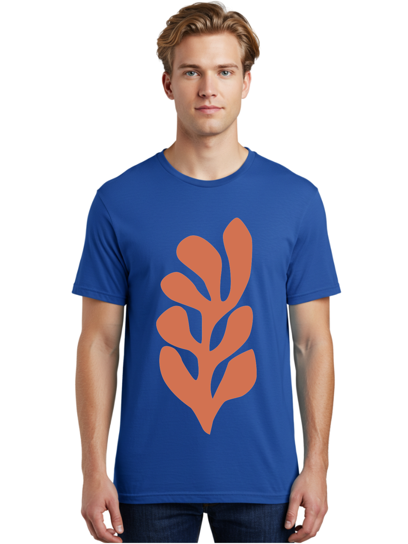 Seaweed-Silhouette-1 Men'S Graphic Tee, 100% Cotton, Comfortable Casual Summer Wear, Machine Washable, Pink Seaweed Illustration, Coral Reef, Ocean Flora, Underwater Plants, Aquatic Life, Coral Seaweed Aab633 20