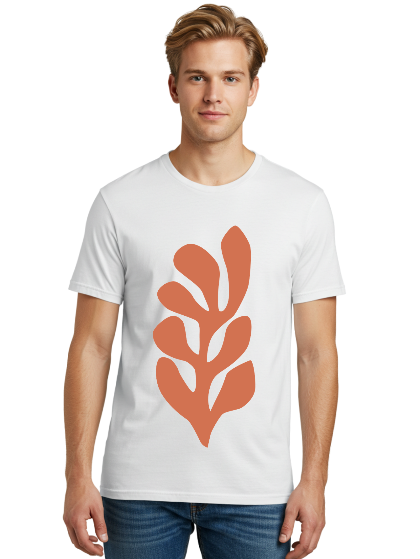 Seaweed-Silhouette-1 Men'S Graphic Tee, 100% Cotton, Comfortable Casual Summer Wear, Machine Washable, Pink Seaweed Illustration, Coral Reef, Ocean Flora, Underwater Plants, Aquatic Life, Coral Seaweed Aab633 6
