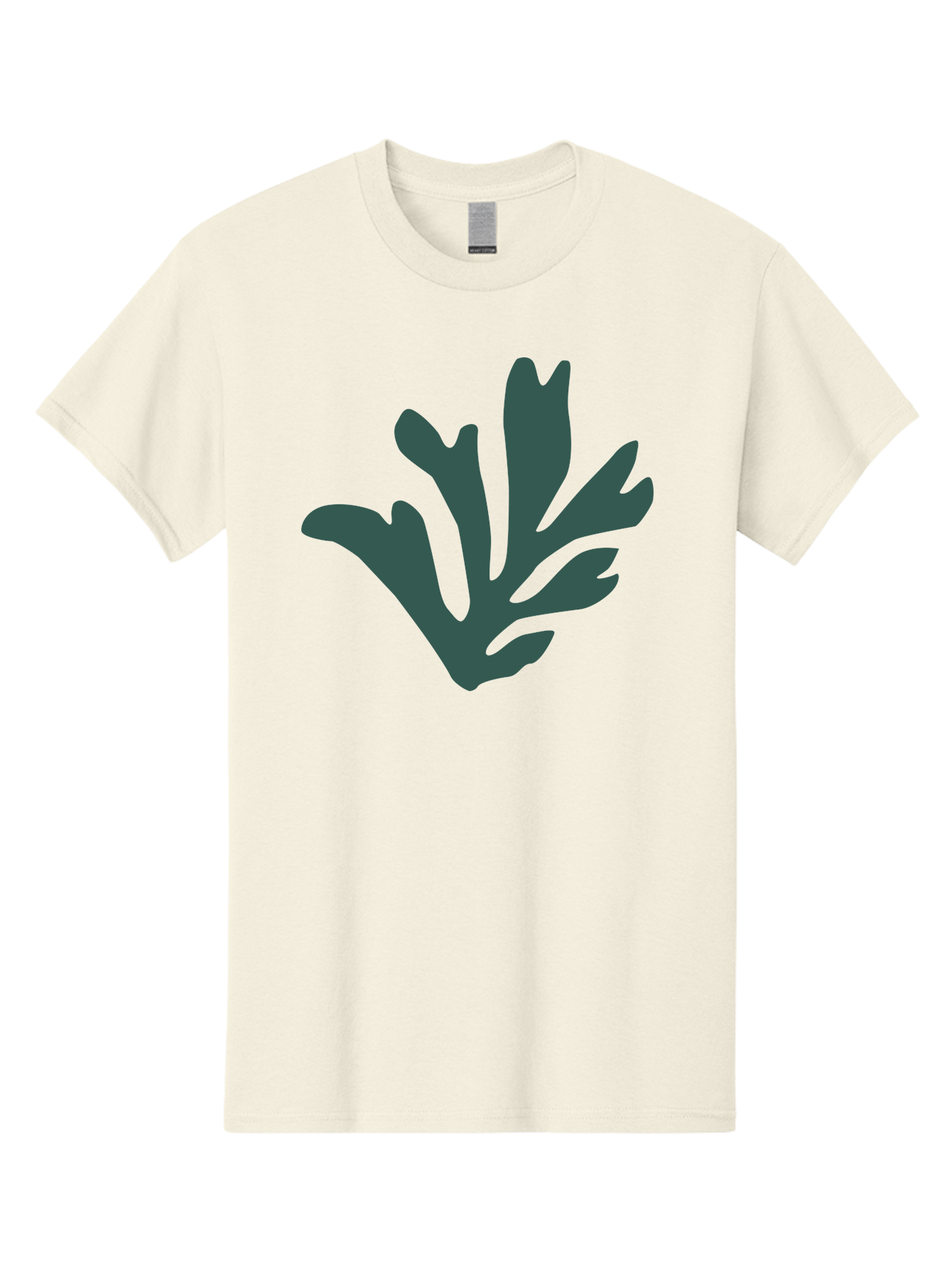 Seaweed-Silhouette Men'S Graphic Tee, 100% Cotton, Comfortable Casual Summer Wear, Machine Washable, Seaweed Silhouette, Ocean Flora, Underwater Plants, Marine Life, Dark Green, Abstract Shape, Simple Design, Minimalist Art Aab634 13