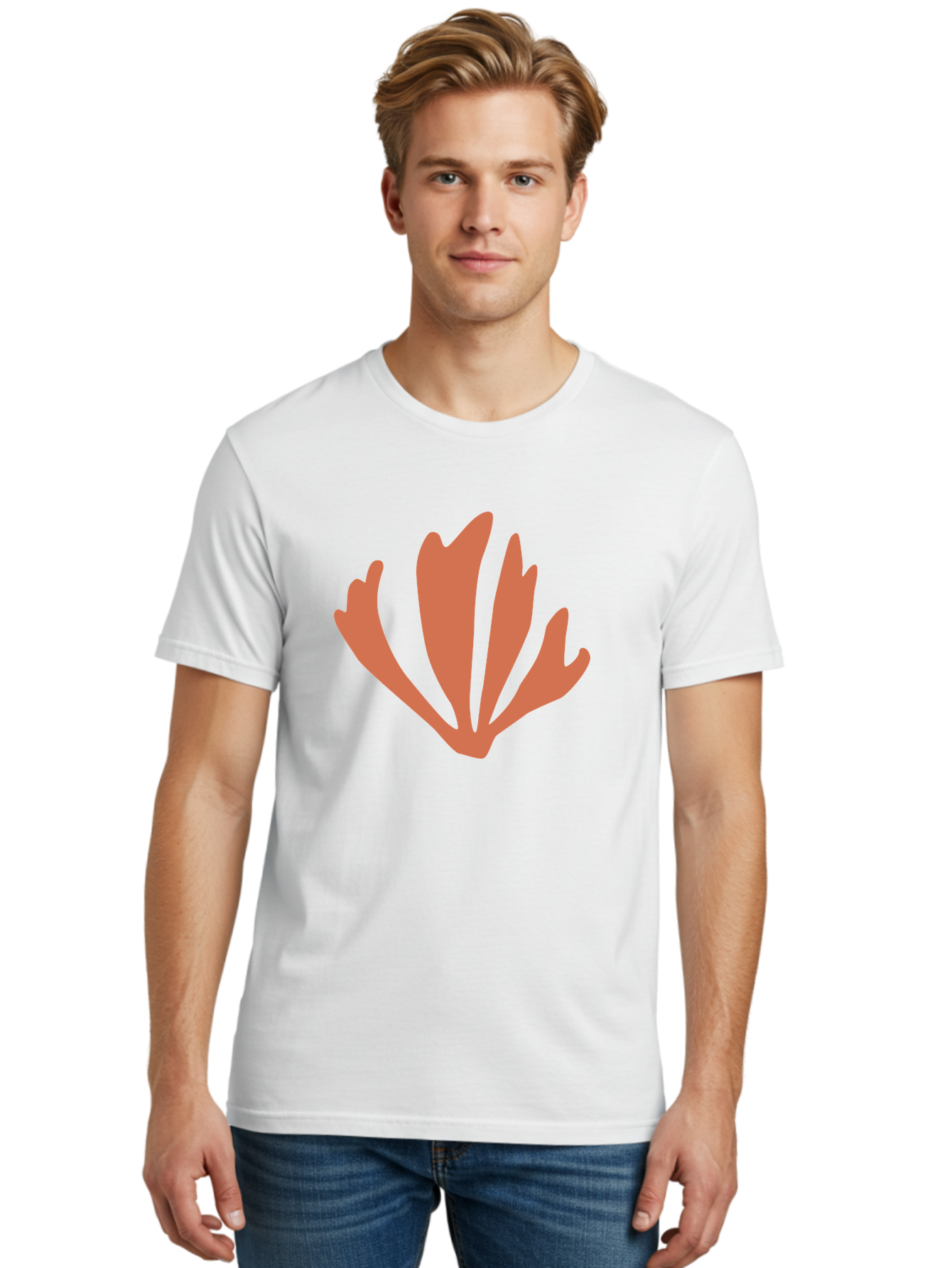 Tulip Men'S Graphic Tee, 100% Cotton, Comfortable Casual Summer Wear, Machine Washable, Tulip Flower, Red Petals, Abstract Floral Design, Simple Shape, Minimalist Art, Digital Illustration, Flower Symbol Aab637 20