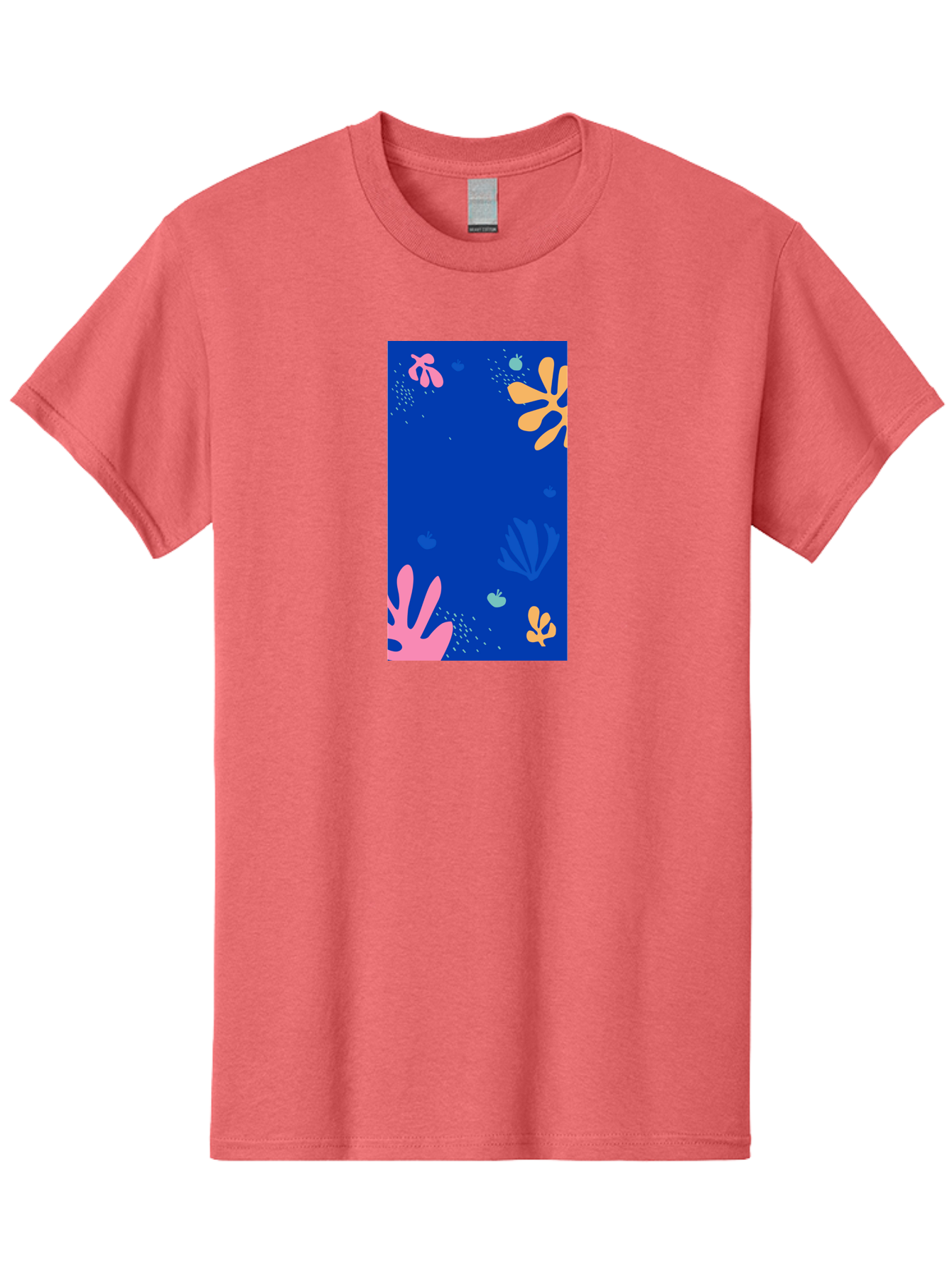 Underwater-Florals Men'S Graphic Tee, 100% Cotton, Comfortable Casual Summer Wear, Machine Washable, Underwater Scene, Colorful Flowers, Coral, Aquatic Plants, Ocean Life, Vibrant Colors, Whimsical Design, Digital Art, Floral Pattern, Aab638 13