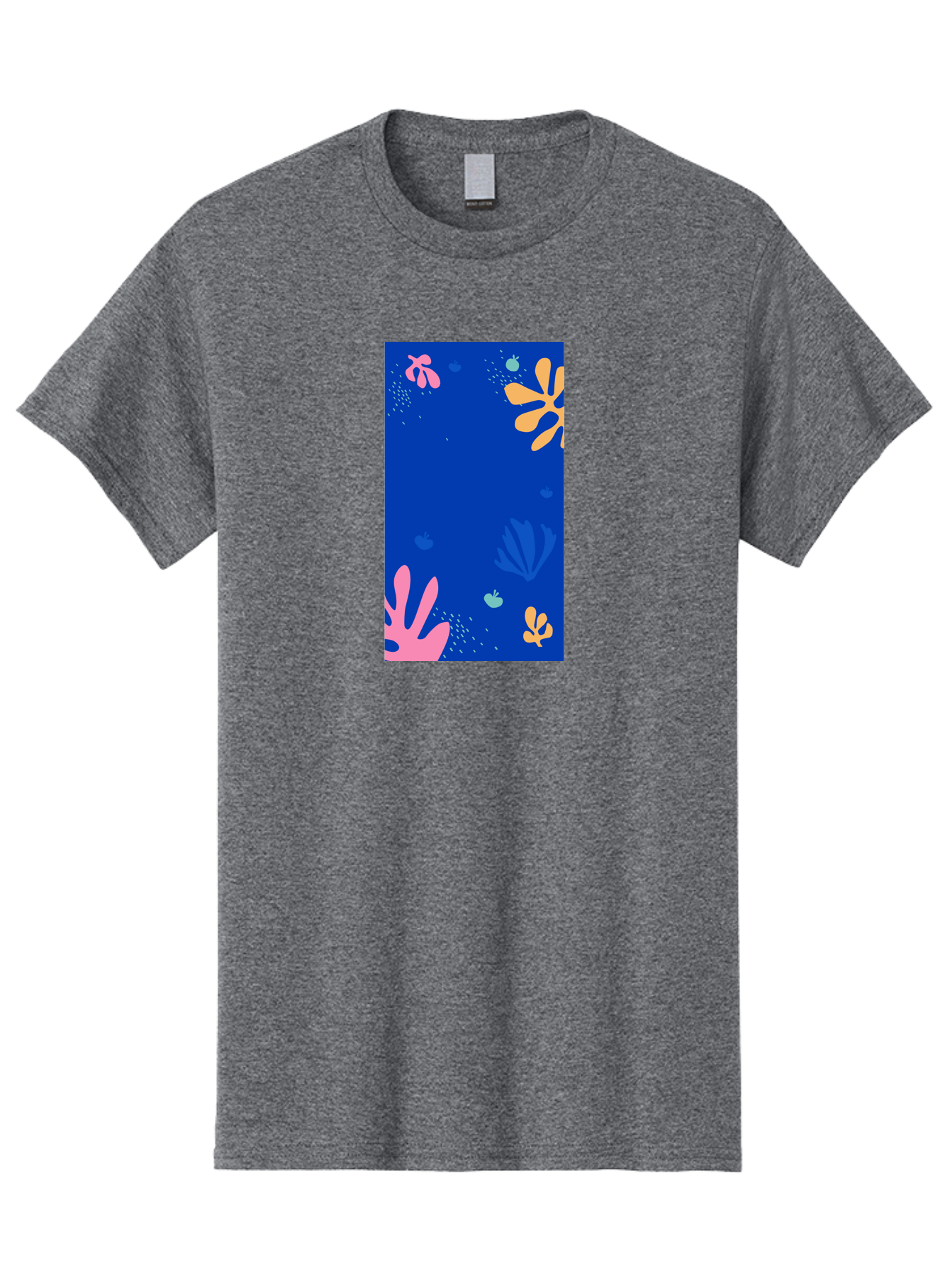 Underwater-Florals Men'S Graphic Tee, 100% Cotton, Comfortable Casual Summer Wear, Machine Washable, Underwater Scene, Colorful Flowers, Coral, Aquatic Plants, Ocean Life, Vibrant Colors, Whimsical Design, Digital Art, Floral Pattern, Aab638 21