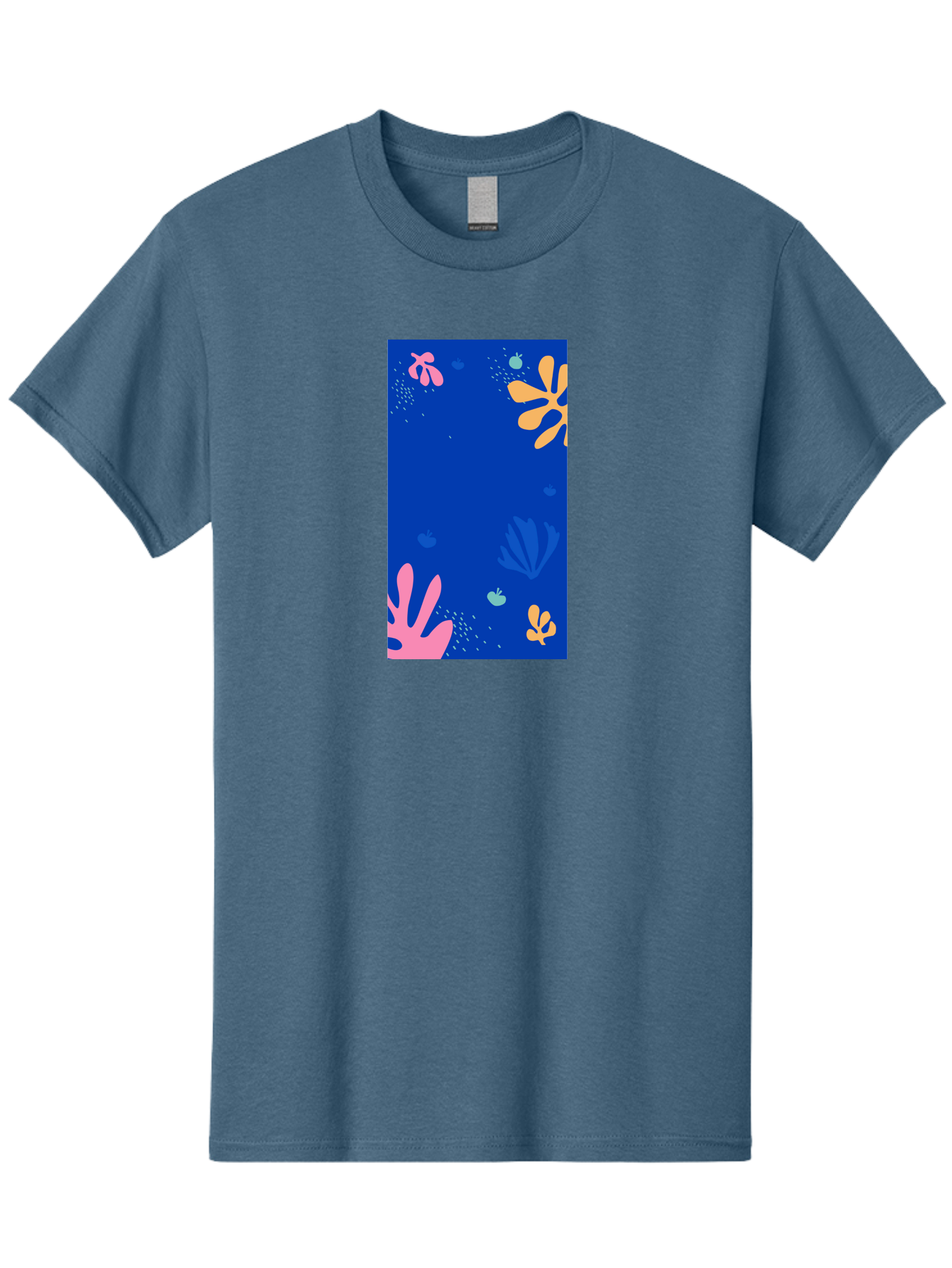 Underwater-Florals Men'S Graphic Tee, 100% Cotton, Comfortable Casual Summer Wear, Machine Washable, Underwater Scene, Colorful Flowers, Coral, Aquatic Plants, Ocean Life, Vibrant Colors, Whimsical Design, Digital Art, Floral Pattern, Aab638 27