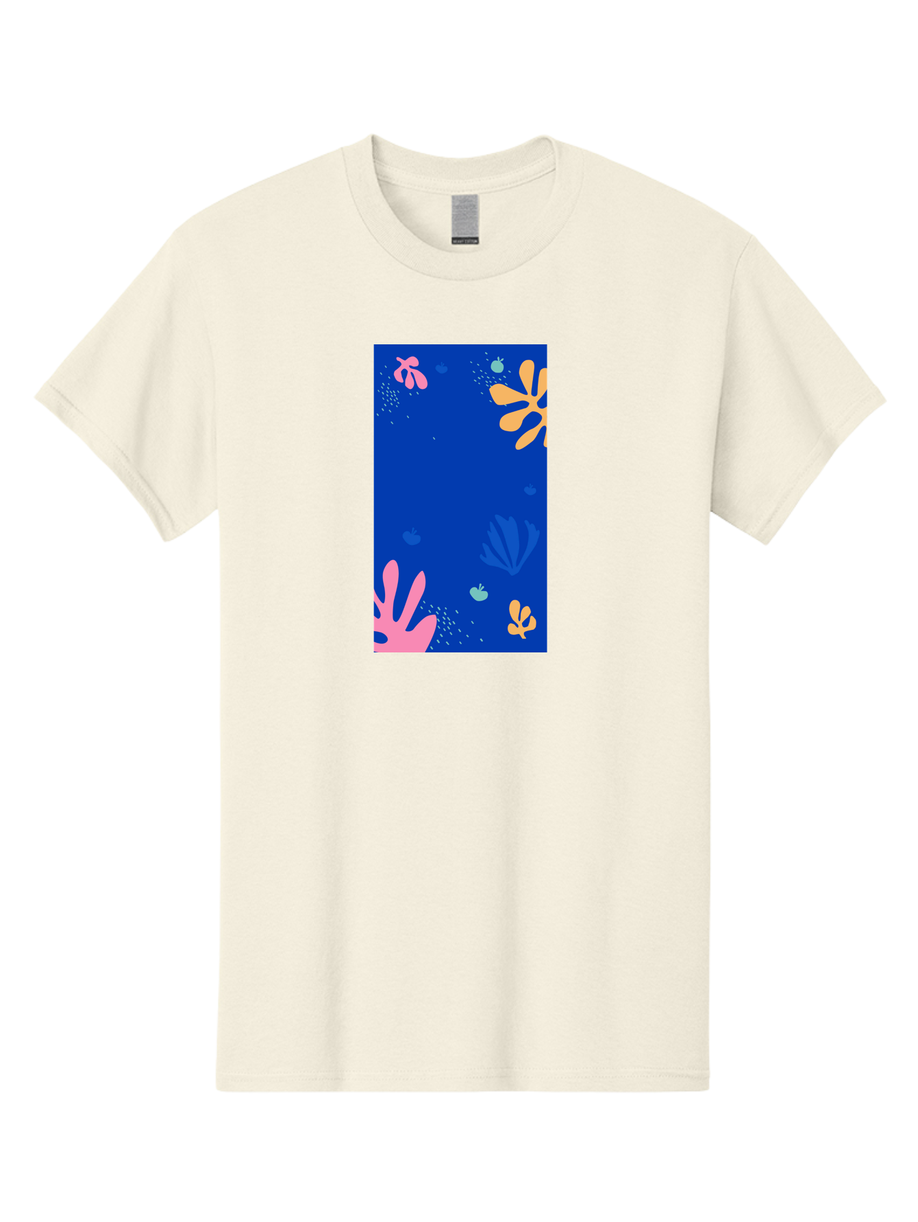 Underwater-Florals Men'S Graphic Tee, 100% Cotton, Comfortable Casual Summer Wear, Machine Washable, Underwater Scene, Colorful Flowers, Coral, Aquatic Plants, Ocean Life, Vibrant Colors, Whimsical Design, Digital Art, Floral Pattern, Aab638 1