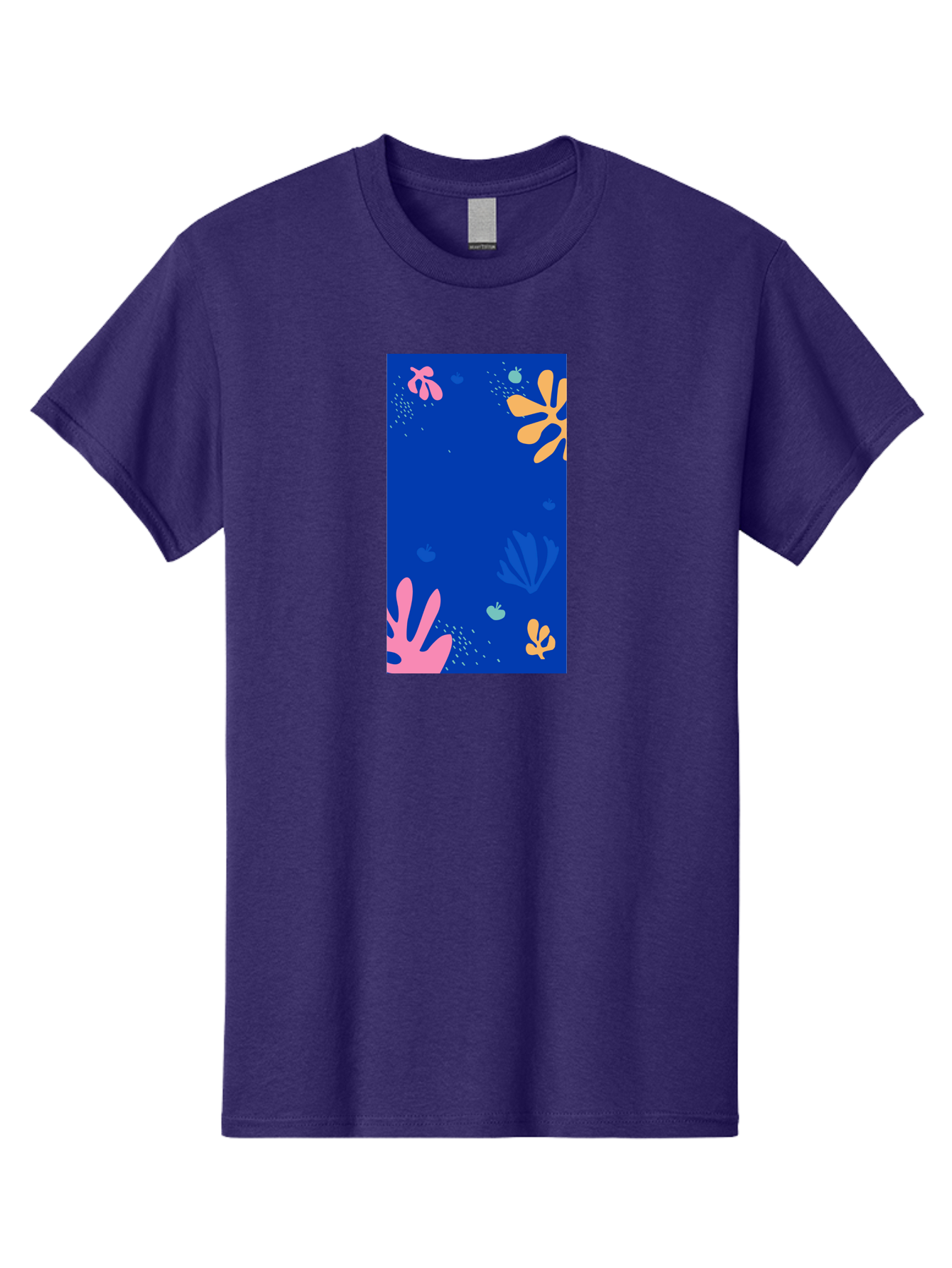 Underwater-Florals Men'S Graphic Tee, 100% Cotton, Comfortable Casual Summer Wear, Machine Washable, Underwater Scene, Colorful Flowers, Coral, Aquatic Plants, Ocean Life, Vibrant Colors, Whimsical Design, Digital Art, Floral Pattern, Aab638 9