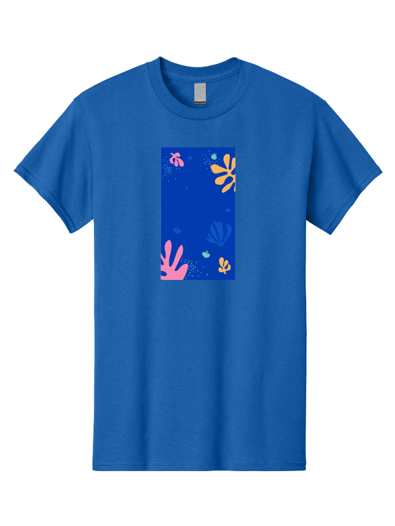 Underwater-Florals Men'S Graphic Tee, 100% Cotton, Comfortable Casual Summer Wear, Machine Washable, Underwater Scene, Colorful Flowers, Coral, Aquatic Plants, Ocean Life, Vibrant Colors, Whimsical Design, Digital Art, Floral Pattern, Aab638 15