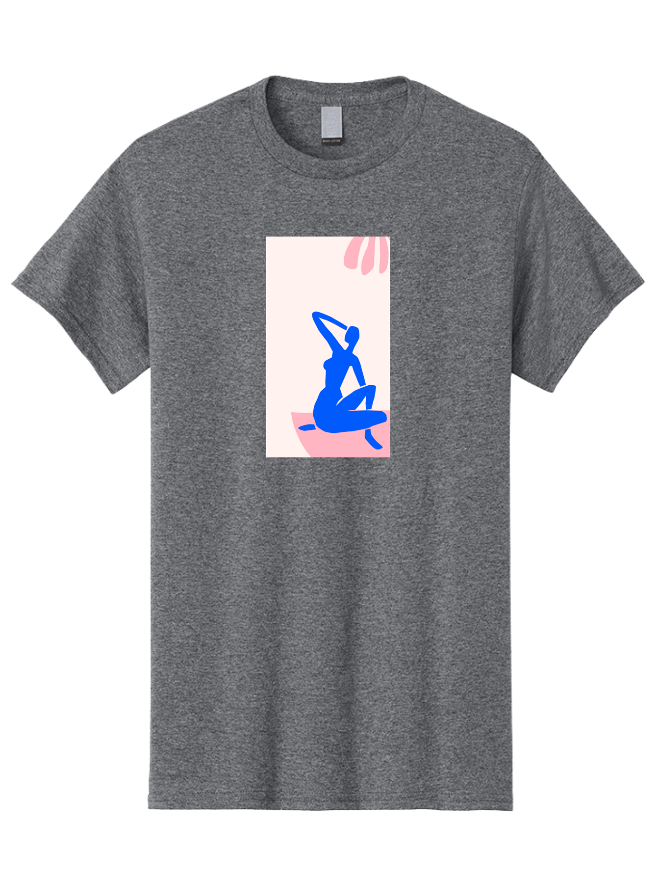 Yoga-Pose Men'S Graphic Tee, 100% Cotton, Comfortable Casual Summer Wear, Machine Washable, Yoga Silhouette, Serene Pose, Blue Figure, Wellness, Fitness, Meditation, Relaxation, Mindfulness, Calm Atmosphere Aab640 23
