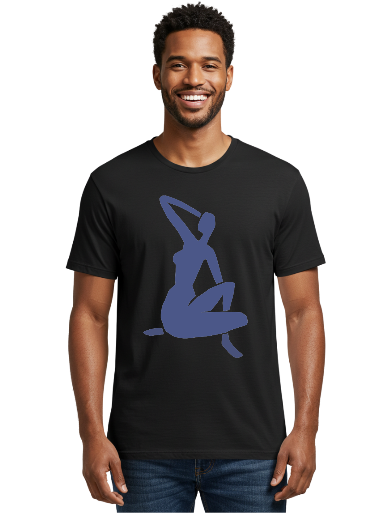 Yoga-Woman Men'S Graphic Tee, 100% Cotton, Comfortable Casual Summer Wear, Machine Washable, Yoga, Meditation, Fitness, Wellness, Flexibility, Balance, Mindfulness, Relaxation, Serene Pose, Fit Woman Aab641 14