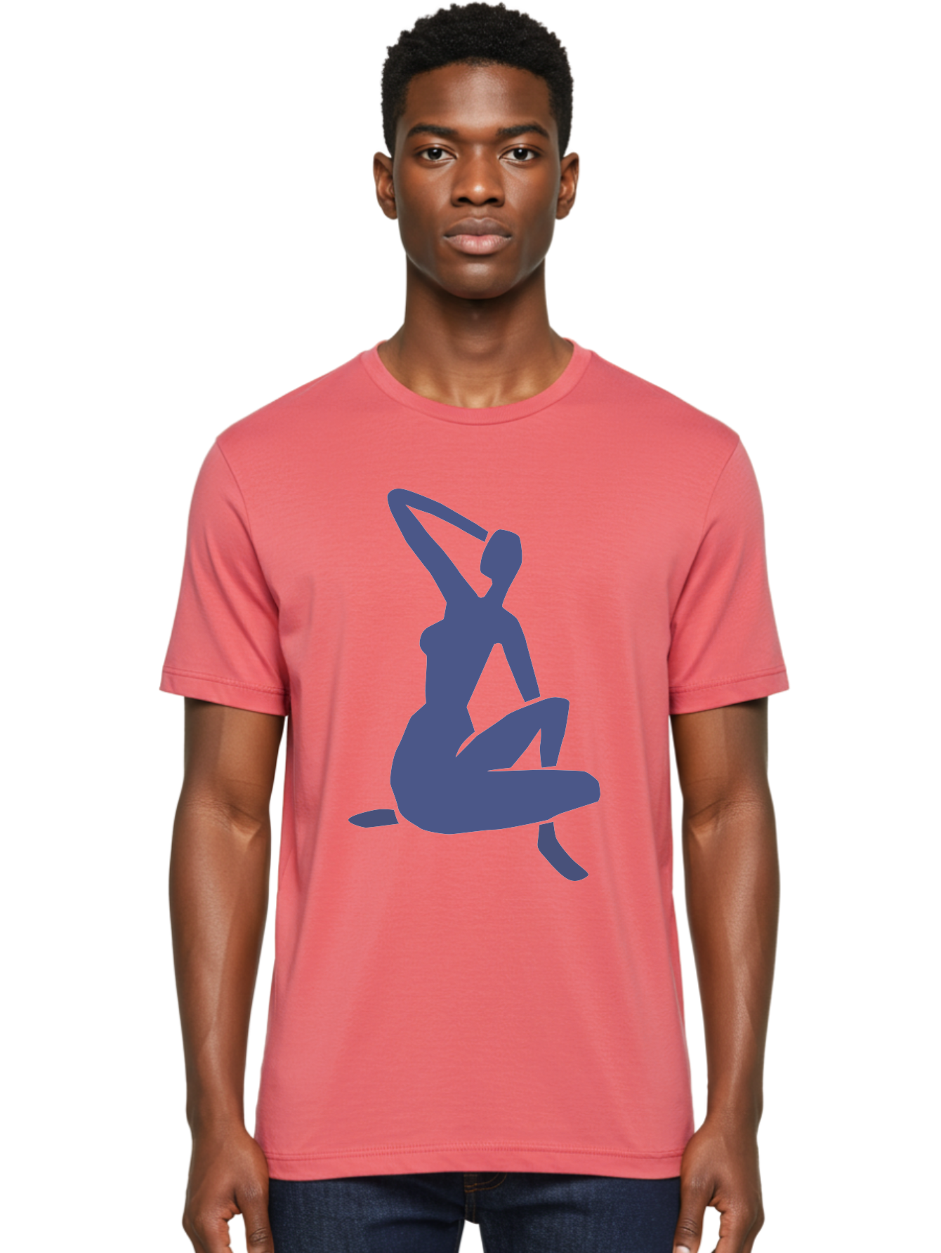 Yoga-Woman Men'S Graphic Tee, 100% Cotton, Comfortable Casual Summer Wear, Machine Washable, Yoga, Meditation, Fitness, Wellness, Flexibility, Balance, Mindfulness, Relaxation, Serene Pose, Fit Woman Aab641 24