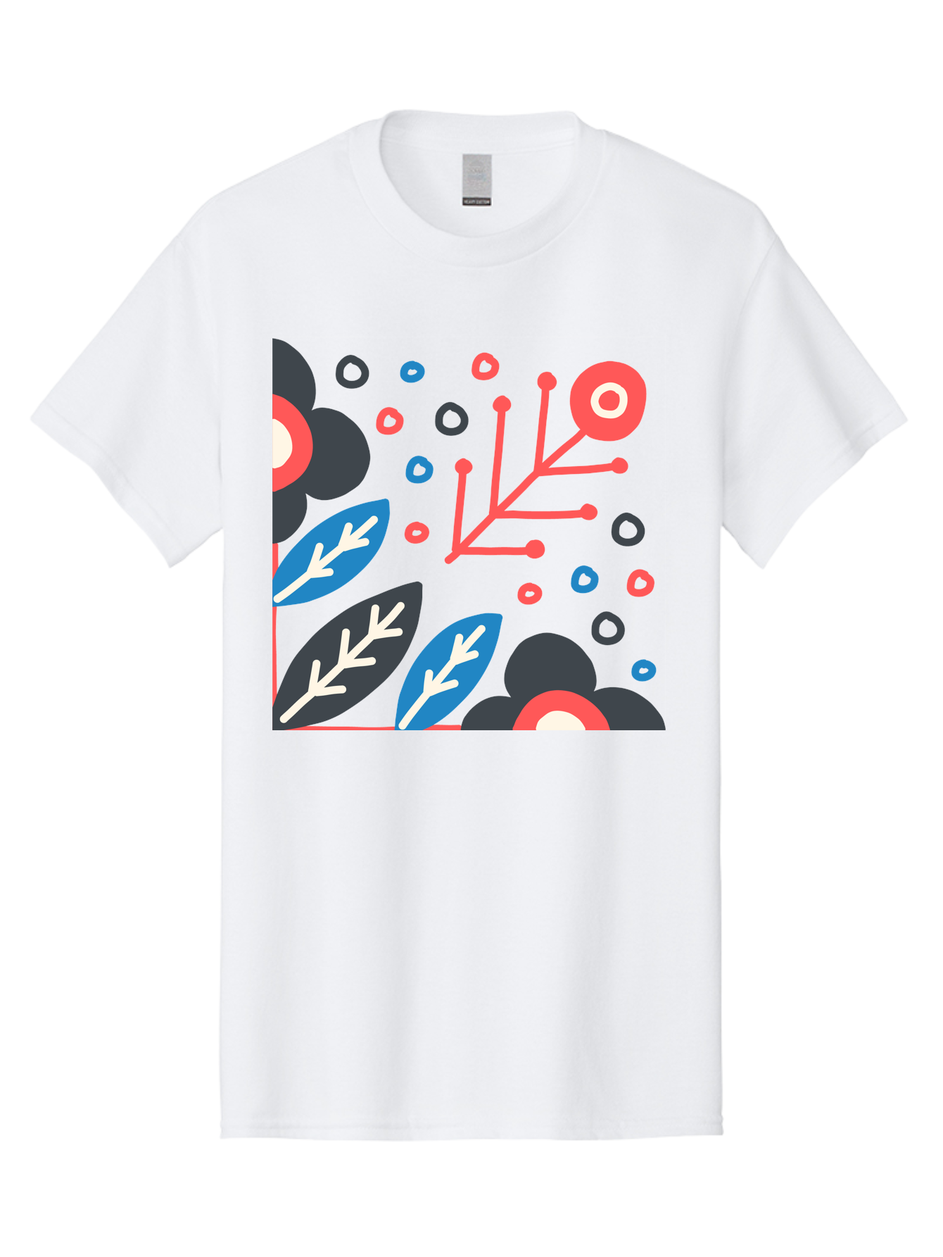 Abstract-Floral-Pattern-1 Men'S Graphic Tee, 100% Cotton, Comfortable Casual Summer Wear, Machine Washable, Abstract Floral Pattern, Colorful Flowers, Modern Botanical Art, Vibrant Graphics, Playful Design, Creative Illustration, Aab650 17