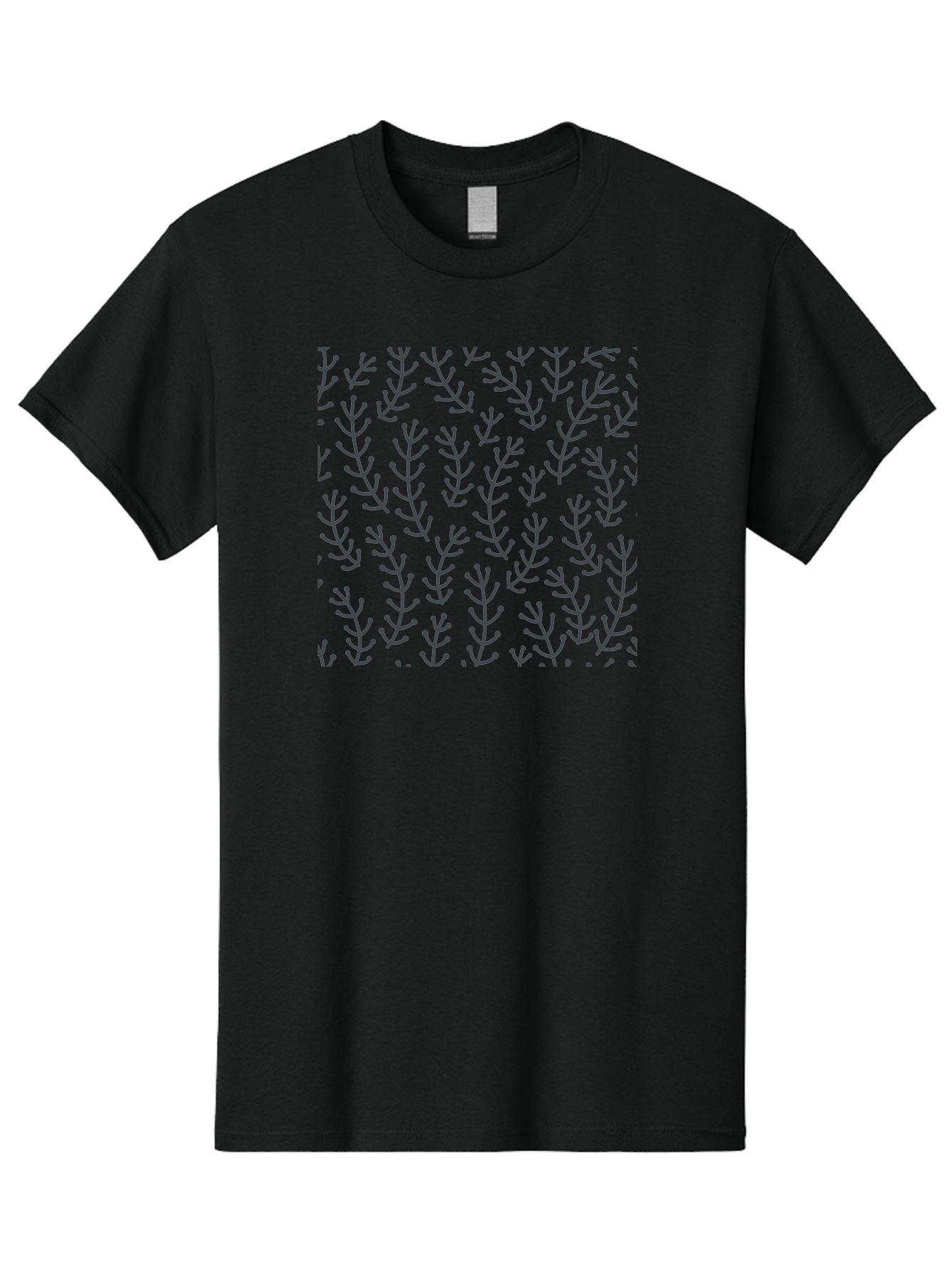 Branches-Pattern Men'S Graphic Tee, 100% Cotton, Comfortable Casual Summer Wear, Machine Washable, Repeating Pattern, Black Branches, Minimalist Design, Simple Shapes, Abstract Art, Geometric Pattern, Decorative Elements, Modern Aesthetic, Aab673 25