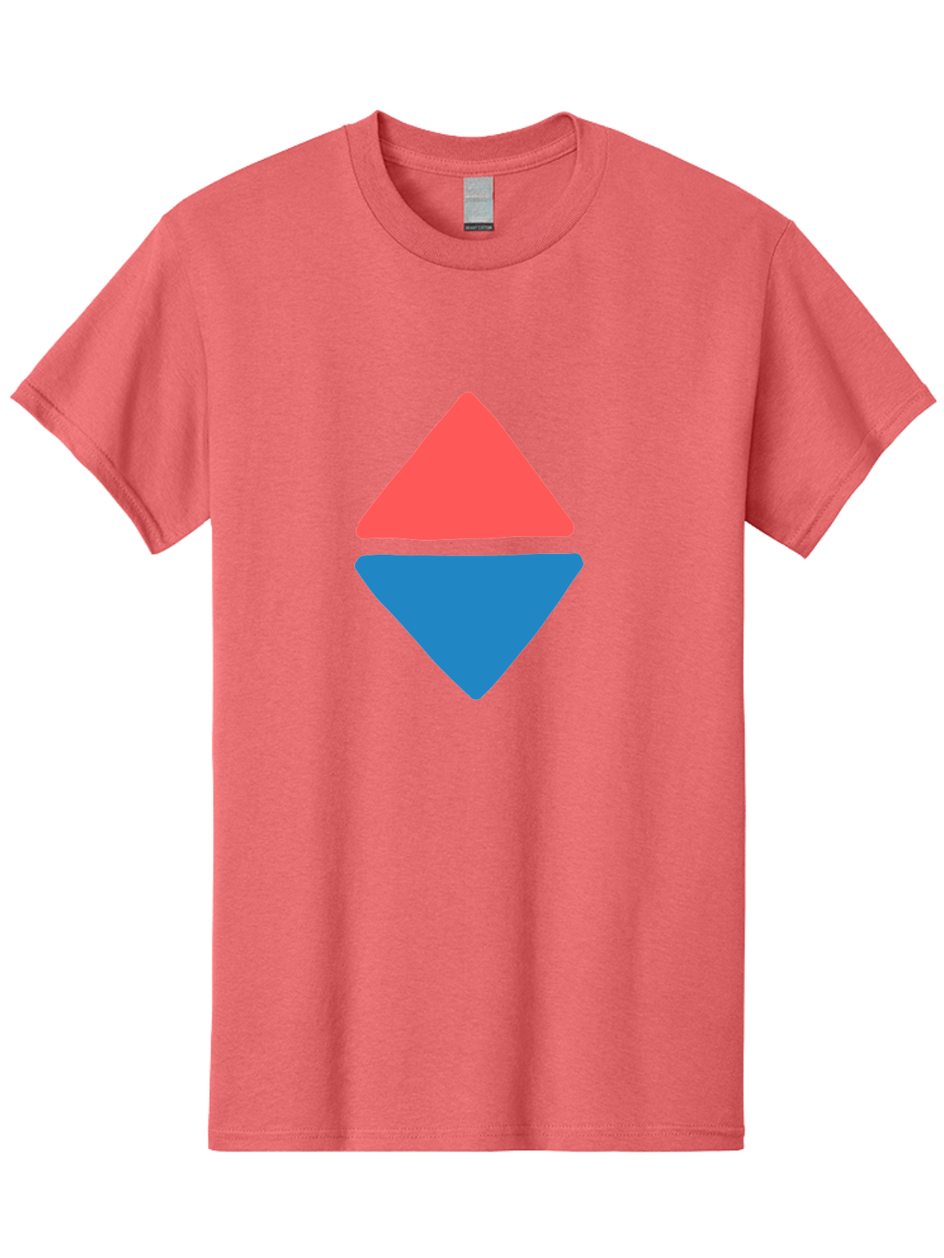 Diamond-Shape Men'S Graphic Tee, 100% Cotton, Comfortable Casual Summer Wear, Machine Washable, Red Diamond, Blue Diamond, Geometric Shapes, Abstract Design, Vibrant Colors, Minimalist Art, Modern Graphics, Diamond Symbol Aab691 11