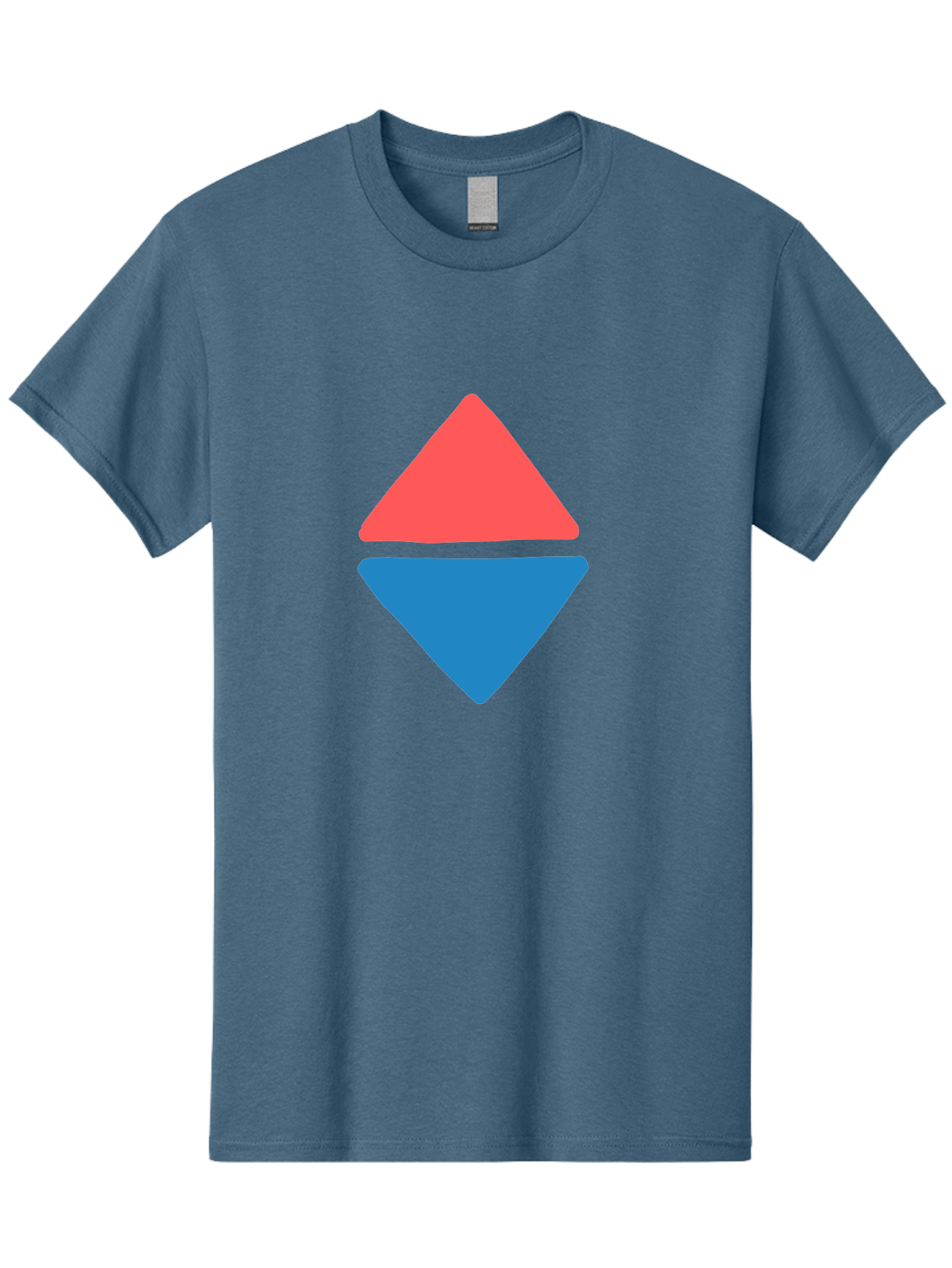 Diamond-Shape Men'S Graphic Tee, 100% Cotton, Comfortable Casual Summer Wear, Machine Washable, Red Diamond, Blue Diamond, Geometric Shapes, Abstract Design, Vibrant Colors, Minimalist Art, Modern Graphics, Diamond Symbol Aab691 21