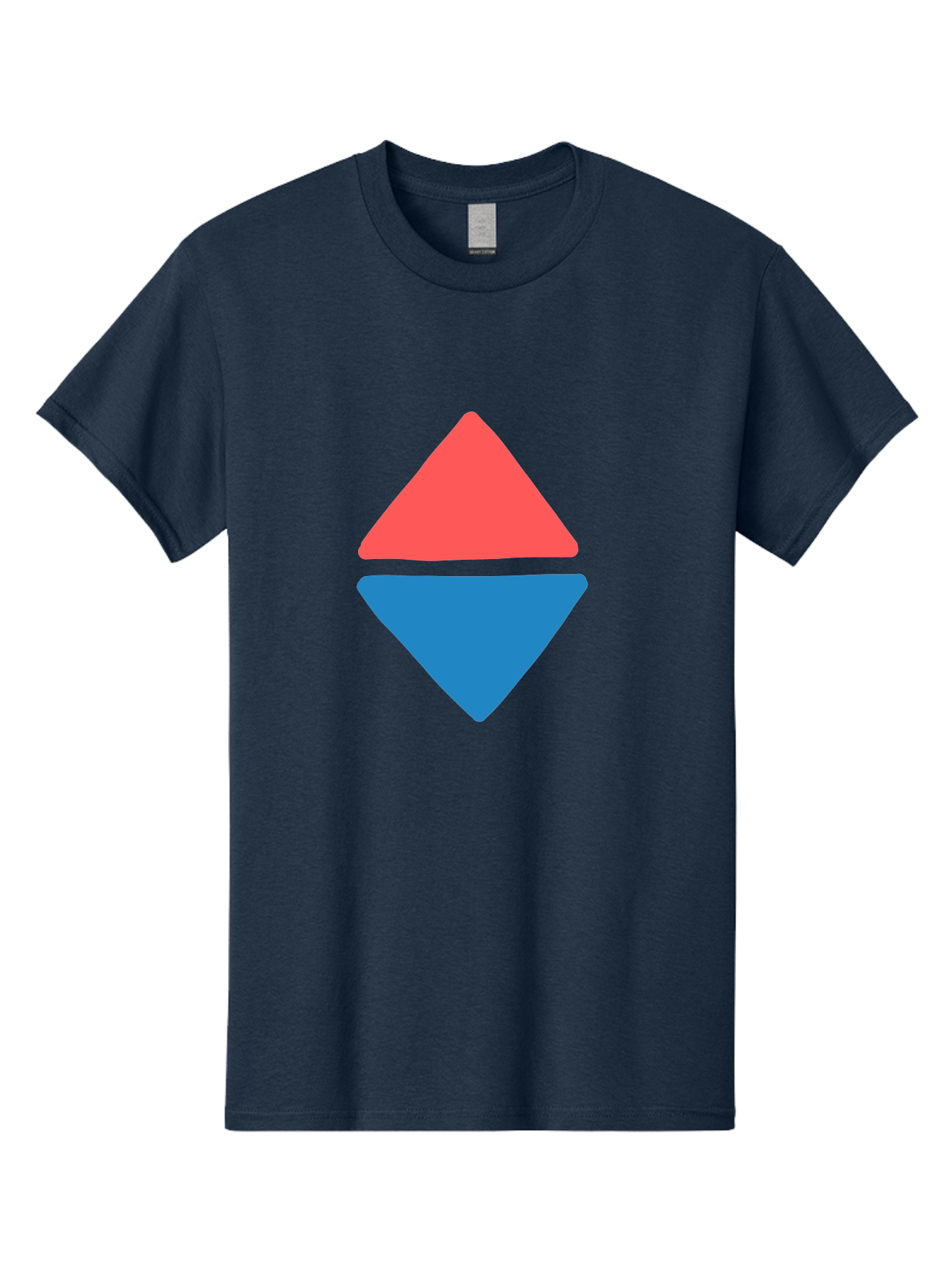 Diamond-Shape Men'S Graphic Tee, 100% Cotton, Comfortable Casual Summer Wear, Machine Washable, Red Diamond, Blue Diamond, Geometric Shapes, Abstract Design, Vibrant Colors, Minimalist Art, Modern Graphics, Diamond Symbol Aab691 3