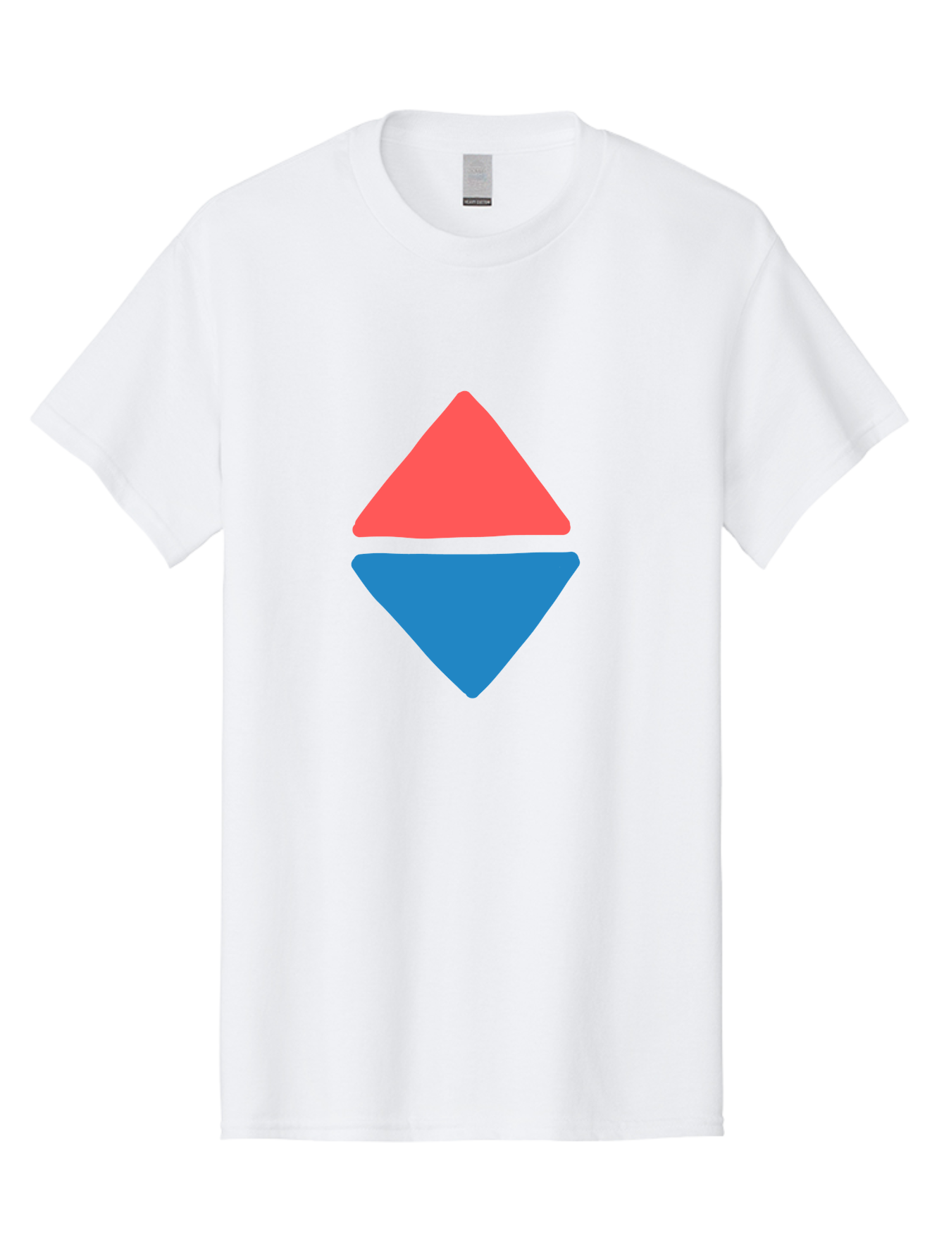 Diamond-Shape Men'S Graphic Tee, 100% Cotton, Comfortable Casual Summer Wear, Machine Washable, Red Diamond, Blue Diamond, Geometric Shapes, Abstract Design, Vibrant Colors, Minimalist Art, Modern Graphics, Diamond Symbol Aab691 5