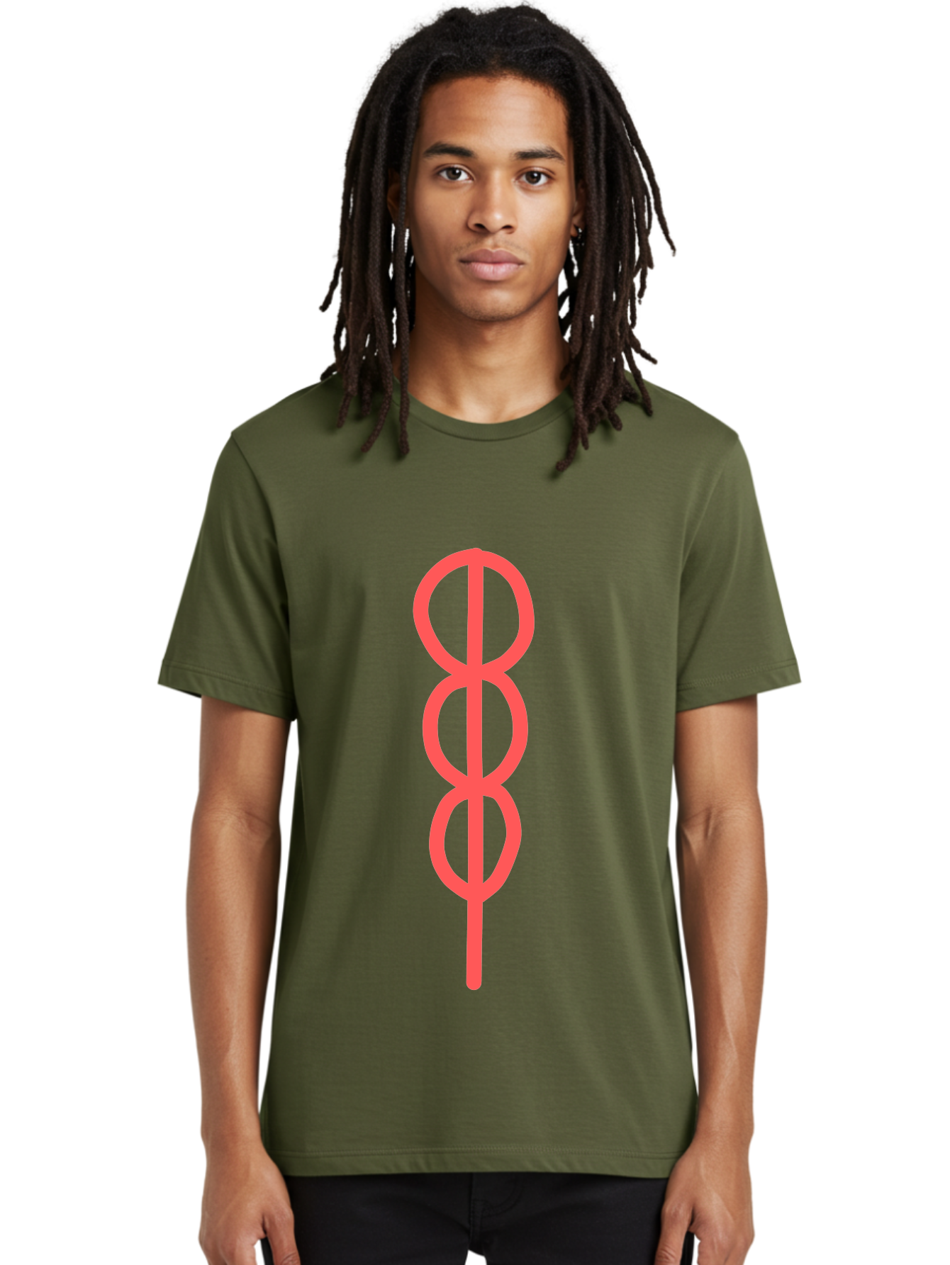 Eight-Symbol Men'S Graphic Tee, 100% Cotton, Comfortable Casual Summer Wear, Machine Washable, Psychedelic Symbol, Infinity Symbol, Number 8, Spiral Pattern, Abstract Design, Geometric Shape, Symbolic Art, Retro Aesthetic, Modern Graphic Aab696 28