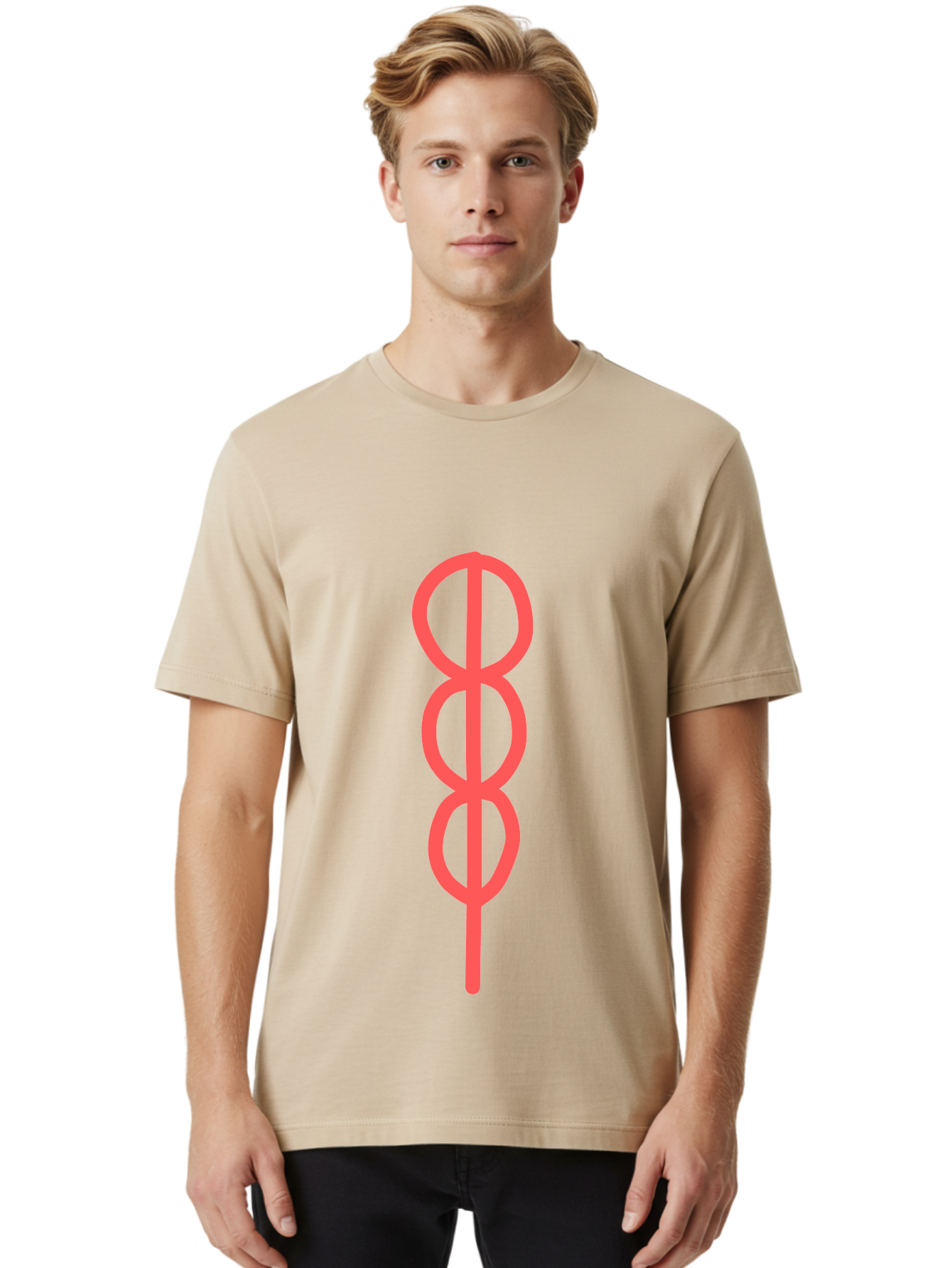 Eight-Symbol Men'S Graphic Tee, 100% Cotton, Comfortable Casual Summer Wear, Machine Washable, Psychedelic Symbol, Infinity Symbol, Number 8, Spiral Pattern, Abstract Design, Geometric Shape, Symbolic Art, Retro Aesthetic, Modern Graphic Aab696 22