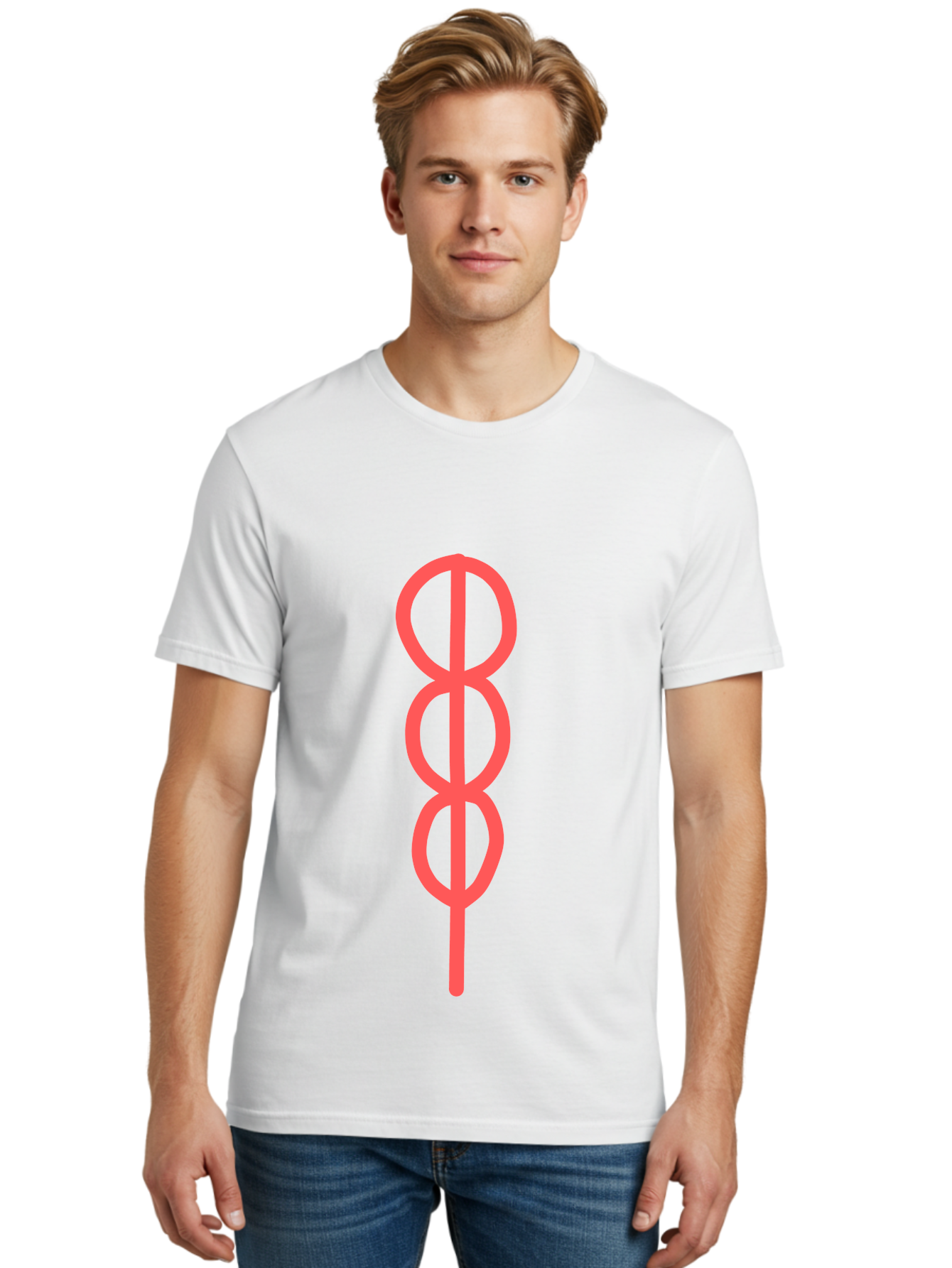 Eight-Symbol Men'S Graphic Tee, 100% Cotton, Comfortable Casual Summer Wear, Machine Washable, Psychedelic Symbol, Infinity Symbol, Number 8, Spiral Pattern, Abstract Design, Geometric Shape, Symbolic Art, Retro Aesthetic, Modern Graphic Aab696 18