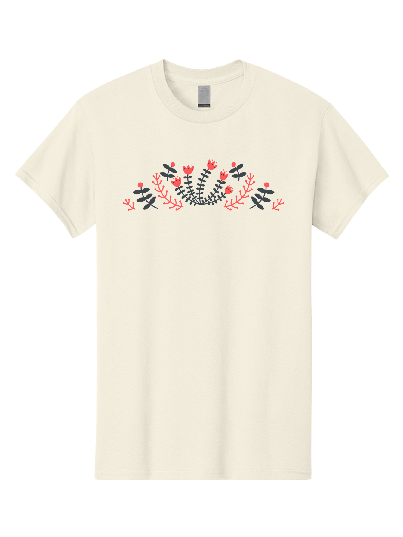 Floral-Design Men'S Graphic Tee, 100% Cotton, Comfortable Casual Summer Wear, Machine Washable, Floral Pattern, Elegant Design, Delicate Flowers, Pink Blooms, Dark Blue Leaves, Whimsical Arrangement, Beautiful Artwork, Floral Wreath, Aab700 23