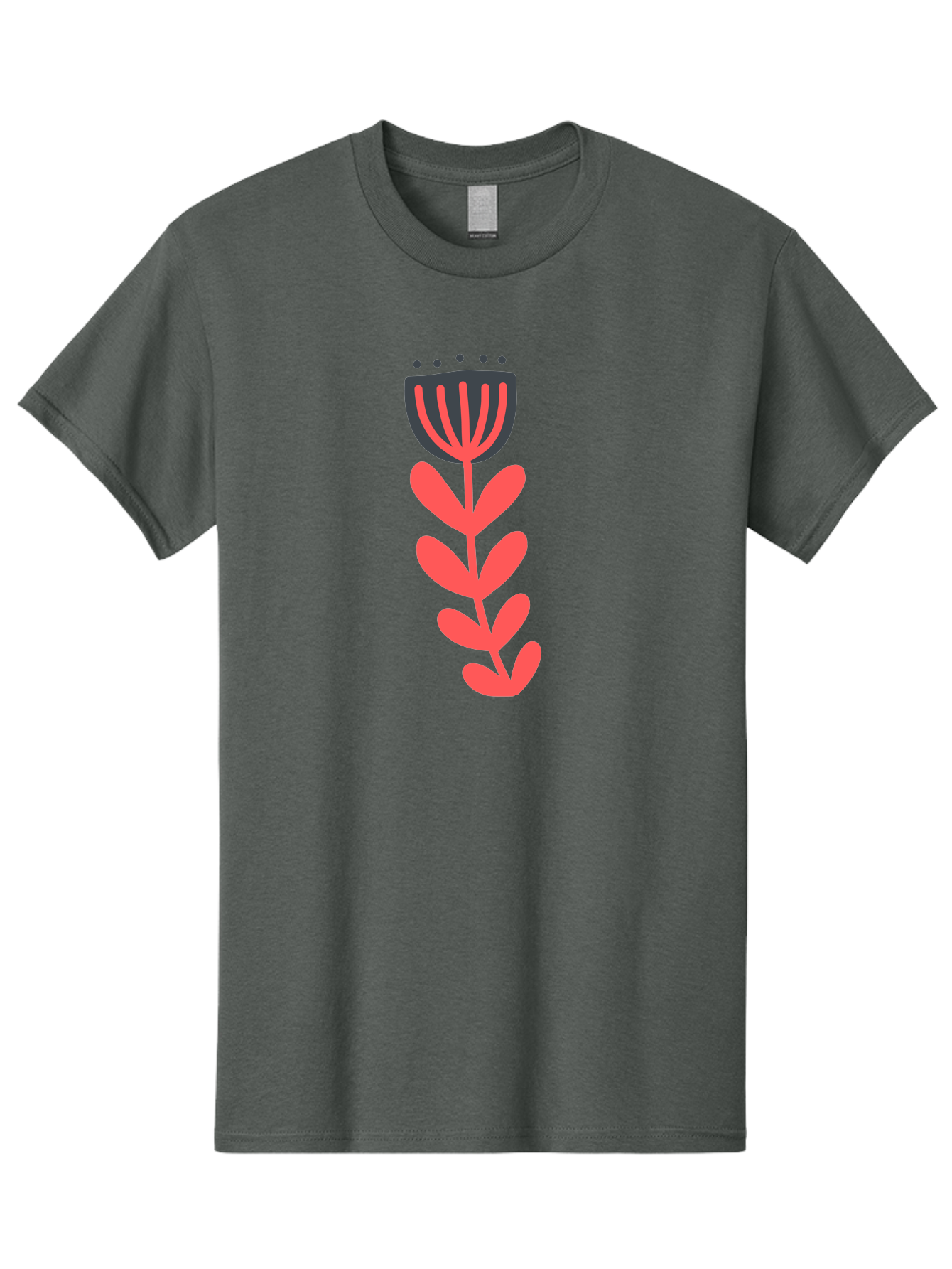 Flower-2 Men'S Graphic Tee, 100% Cotton, Comfortable Casual Summer Wear, Machine Washable, Simple Flower Design, Floral Pattern, Minimalist Art, Red And Black Hues, Bold Graphics, Stylized Bloom, Modern Illustration, Flower Graphic Aab722 27
