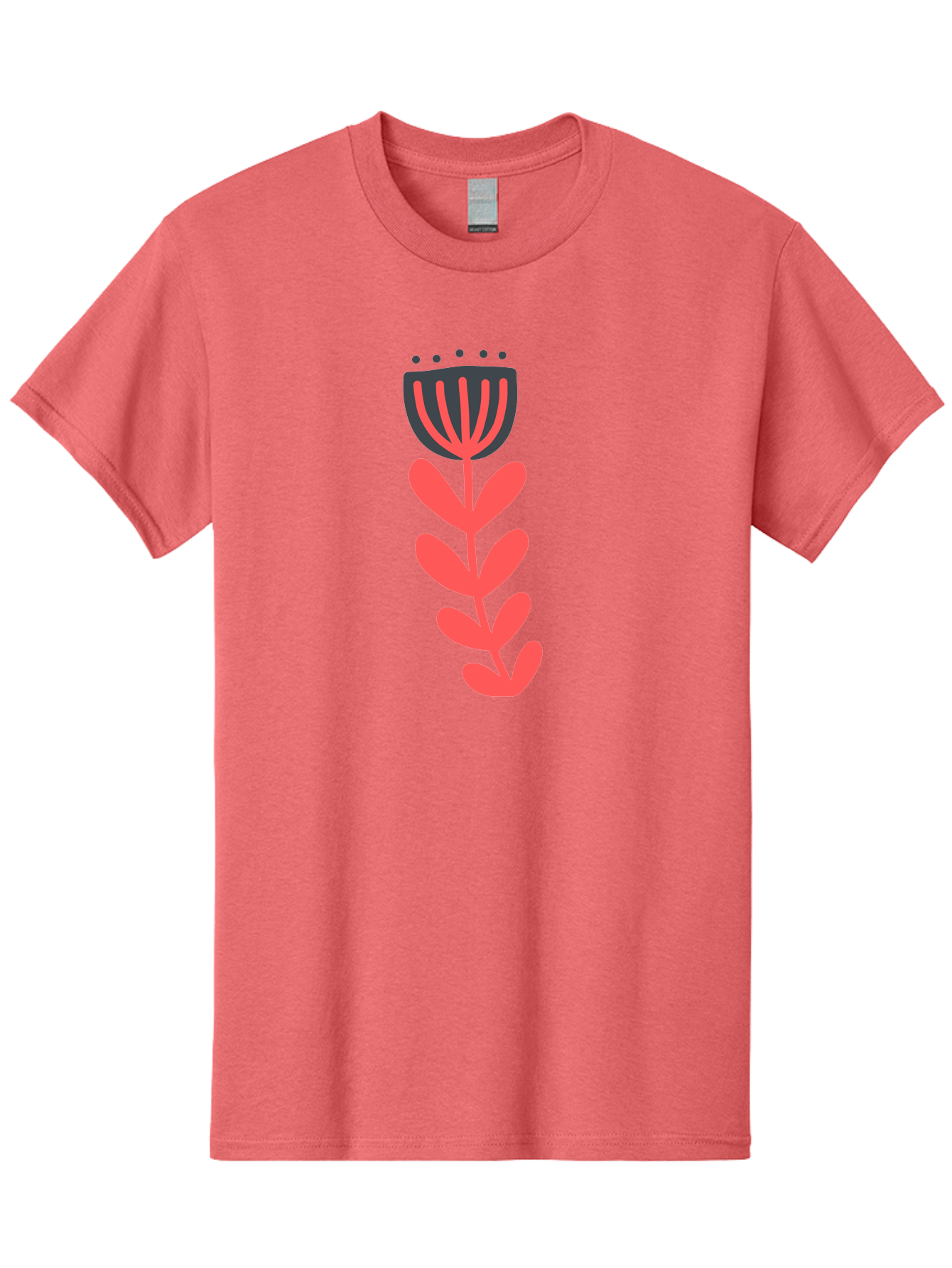 Flower-2 Men'S Graphic Tee, 100% Cotton, Comfortable Casual Summer Wear, Machine Washable, Simple Flower Design, Floral Pattern, Minimalist Art, Red And Black Hues, Bold Graphics, Stylized Bloom, Modern Illustration, Flower Graphic Aab722 29