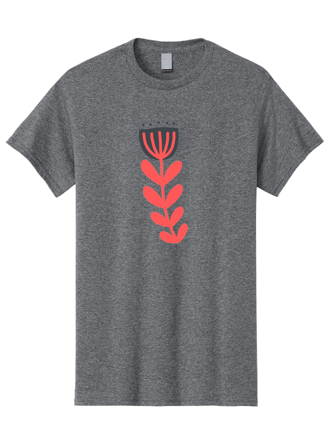 Flower-2 Men'S Graphic Tee, 100% Cotton, Comfortable Casual Summer Wear, Machine Washable, Simple Flower Design, Floral Pattern, Minimalist Art, Red And Black Hues, Bold Graphics, Stylized Bloom, Modern Illustration, Flower Graphic Aab722 25