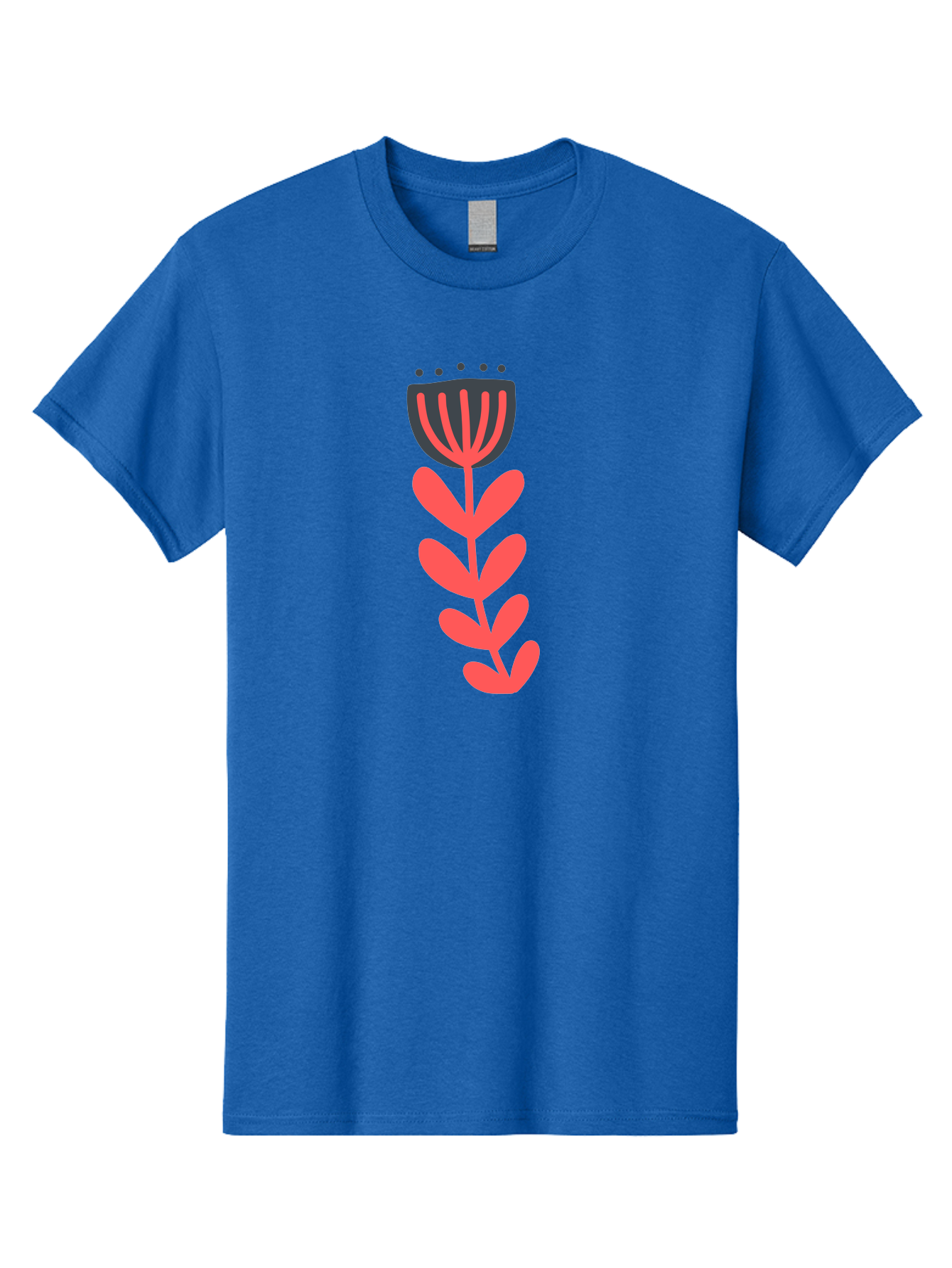 Flower-2 Men'S Graphic Tee, 100% Cotton, Comfortable Casual Summer Wear, Machine Washable, Simple Flower Design, Floral Pattern, Minimalist Art, Red And Black Hues, Bold Graphics, Stylized Bloom, Modern Illustration, Flower Graphic Aab722 1