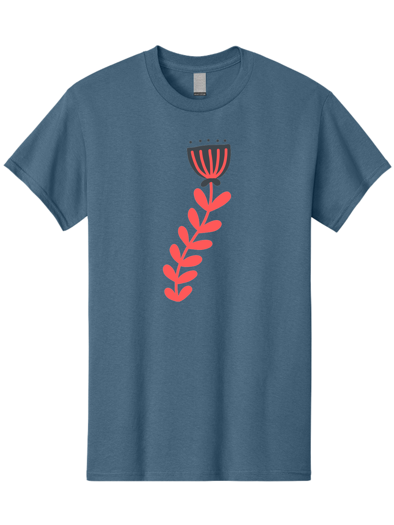 Flower-3 Men'S Graphic Tee, 100% Cotton, Comfortable Casual Summer Wear, Machine Washable, Simple Flower Illustration, Pink And Black Flower, Minimalist Design, Bold Lines, Graphic Art, Floral Motif, Modern Style Aab723 25