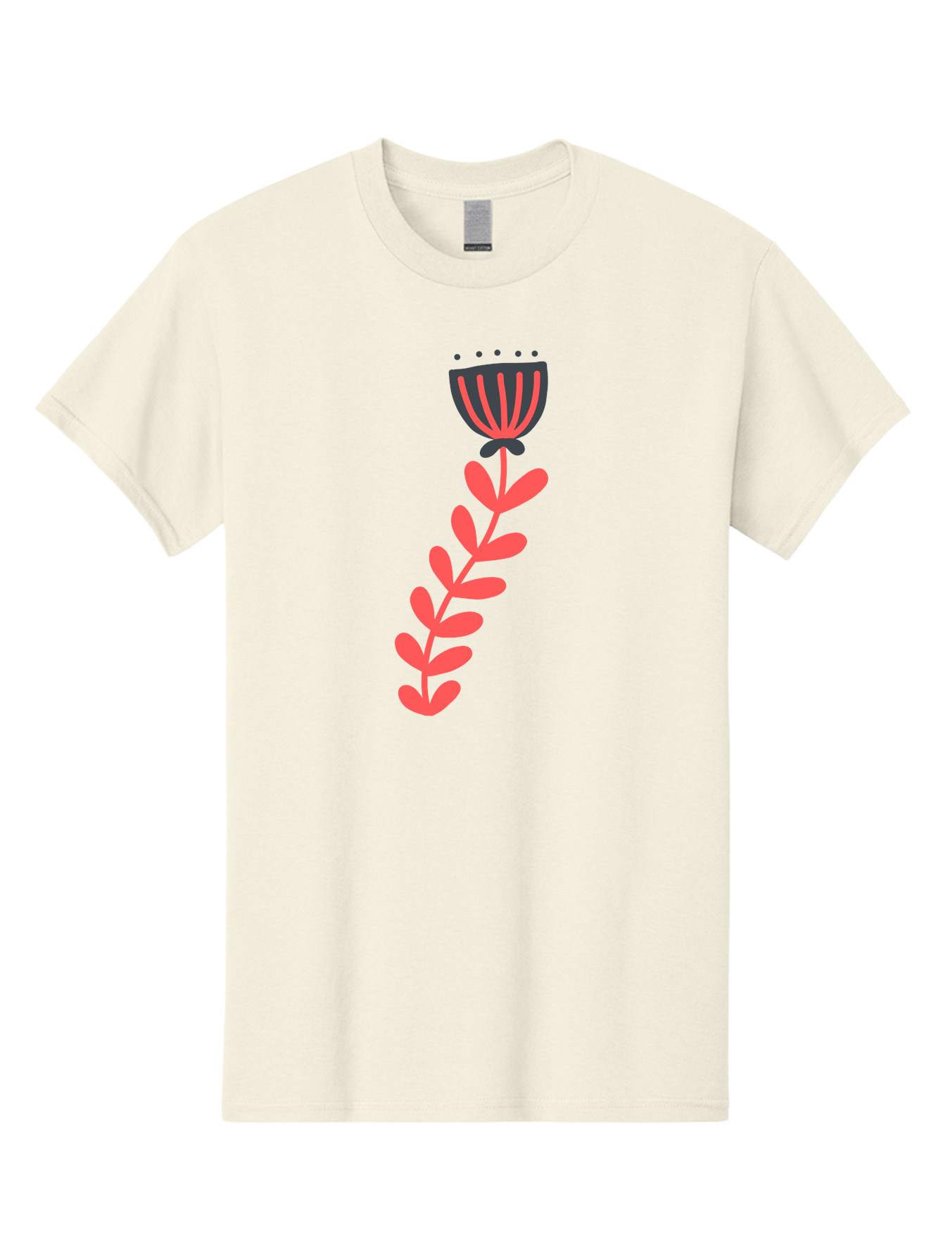 Flower-3 Men'S Graphic Tee, 100% Cotton, Comfortable Casual Summer Wear, Machine Washable, Simple Flower Illustration, Pink And Black Flower, Minimalist Design, Bold Lines, Graphic Art, Floral Motif, Modern Style Aab723 1
