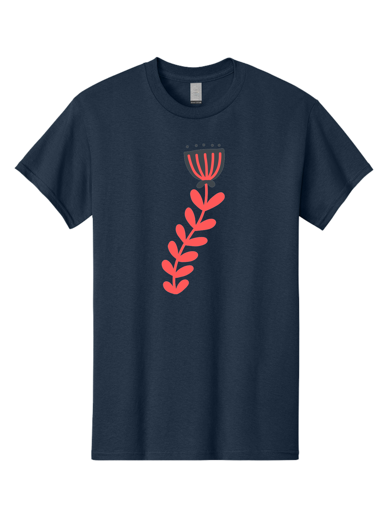 Flower-3 Men'S Graphic Tee, 100% Cotton, Comfortable Casual Summer Wear, Machine Washable, Simple Flower Illustration, Pink And Black Flower, Minimalist Design, Bold Lines, Graphic Art, Floral Motif, Modern Style Aab723 19