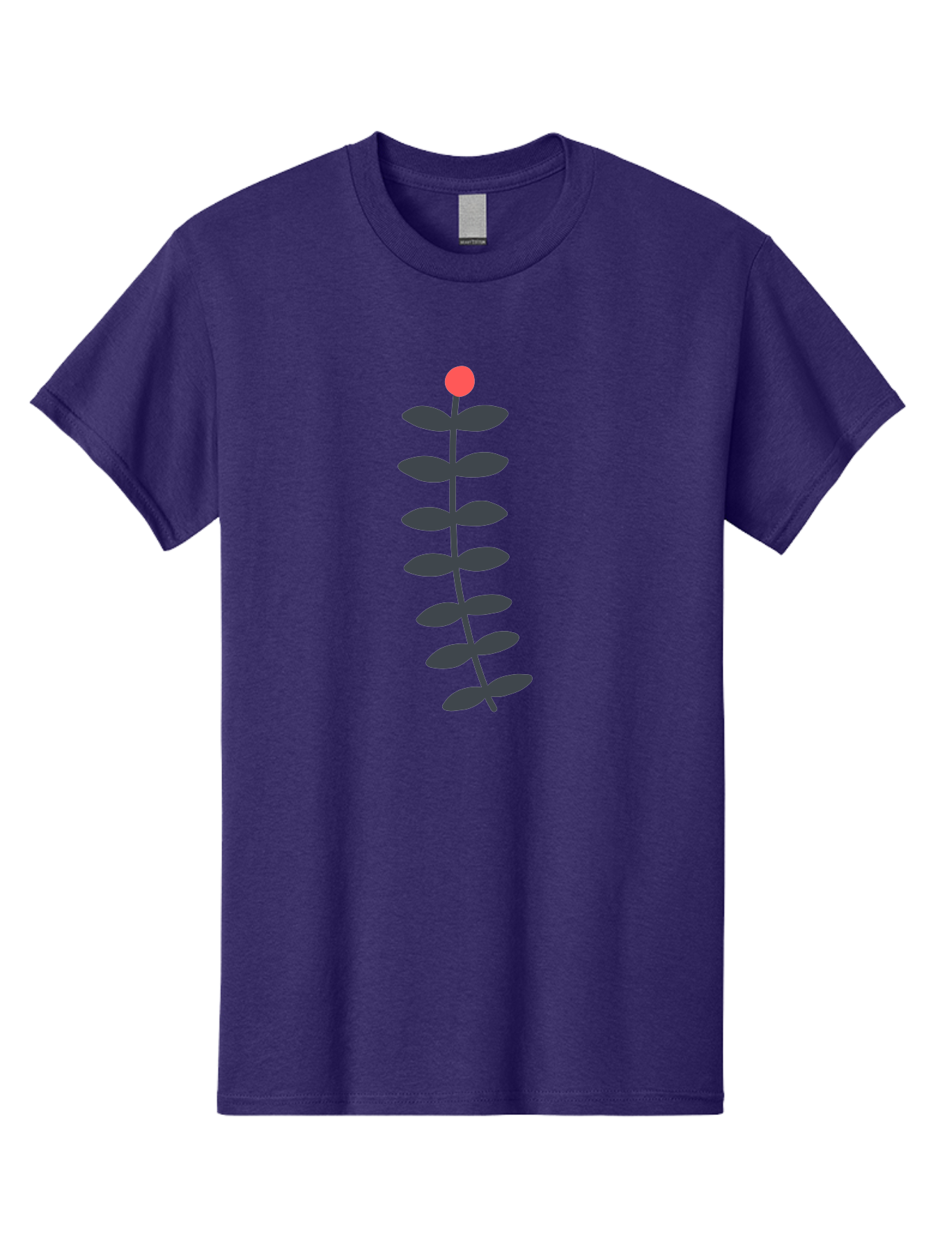 Flower-5 Men'S Graphic Tee, 100% Cotton, Comfortable Casual Summer Wear, Machine Washable, Simple Flower Illustration, Red Bloom, Dark Green Leaves, Minimalist Design, Botanical Art, Floral Graphic Aab725 27