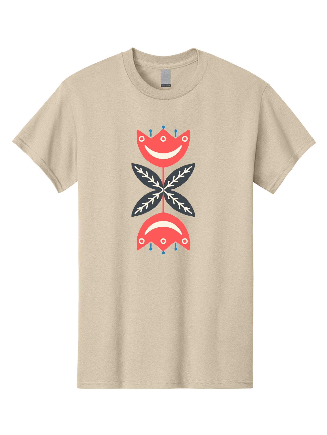 Flower-Face Men'S Graphic Tee, 100% Cotton, Comfortable Casual Summer Wear, Machine Washable, Red Smiley Faces, Playful Flowers, Cartoon Characters, Happy Emotions, Floral Designs, Whimsical Art, Cute Illustrations Aab729 3
