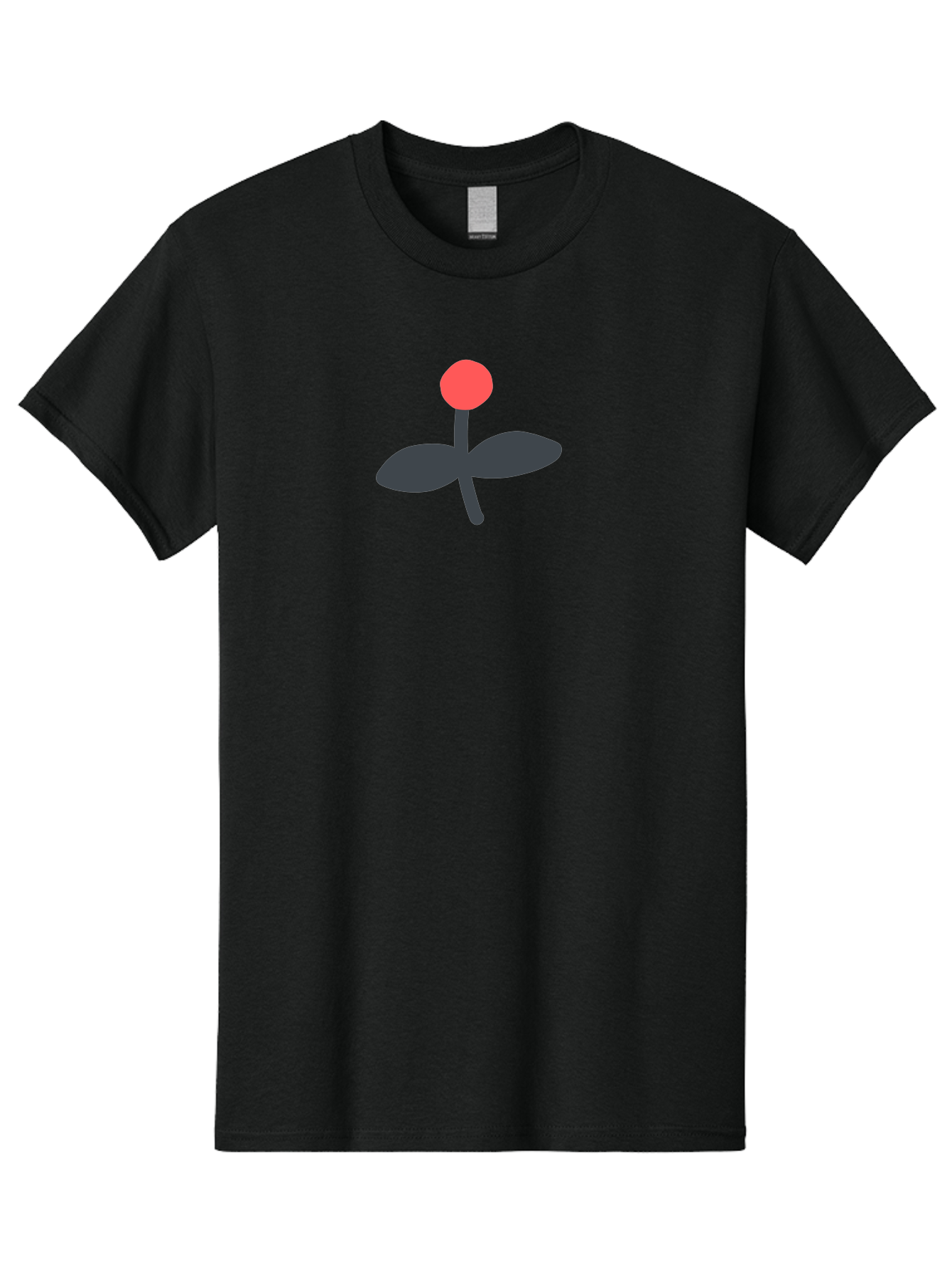 Flower-Graphic Men'S Graphic Tee, 100% Cotton, Comfortable Casual Summer Wear, Machine Washable, Simple Flower, Red Blossom, Black Leaves, Minimalist Design, Abstract Art, Floral Illustration, Modern Graphic Aab730 15